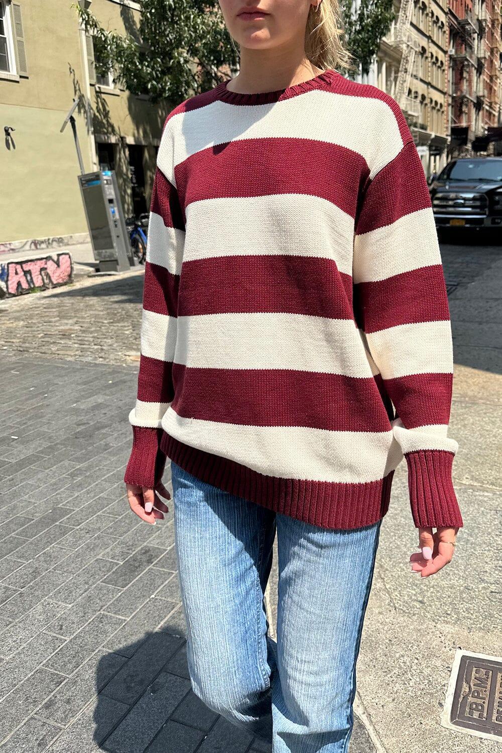 Brianna Cotton Thick Stripe Sweater Product Image