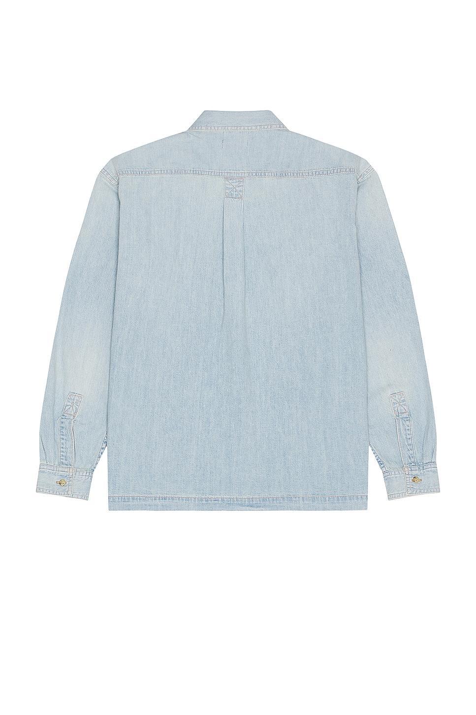 JOHN ELLIOTT Princeton Work Shirt in Denim-Light Product Image