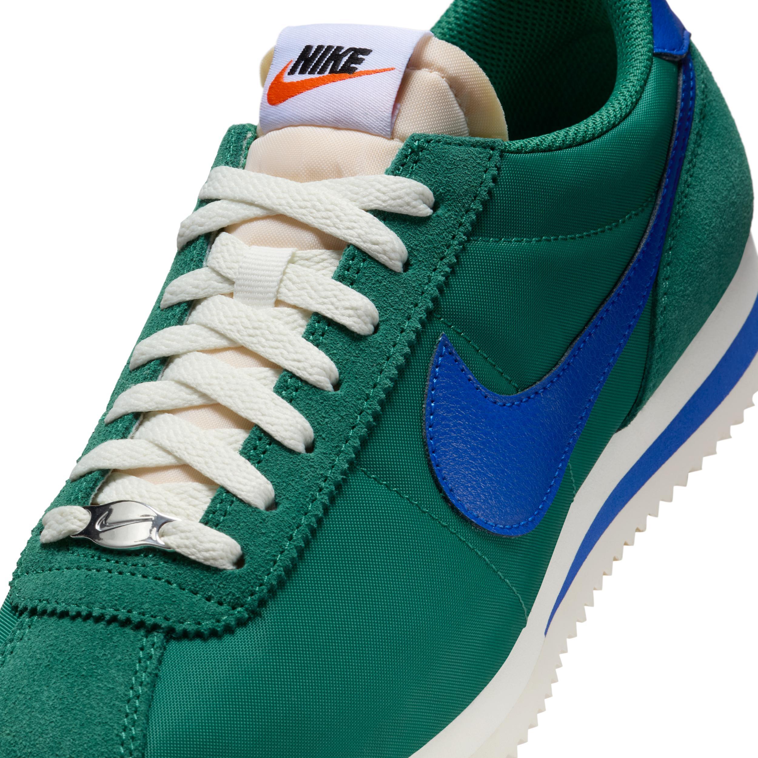Nike Womens Cortex Textile Casual Shoes in Evergreen Aura/Sail/White Product Image