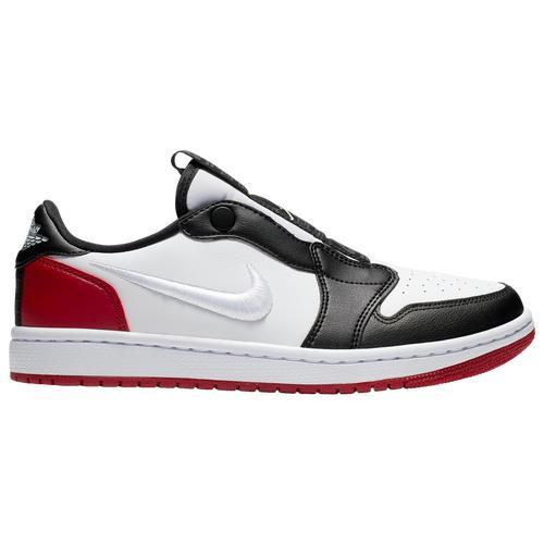 Jordan Womens Jordan Retro 1 Low Slip WMNS - Womens Basketball Shoes White/Black/Gym Red Product Image