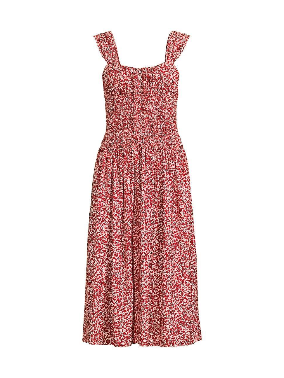 Womens Yerres Peony Smocked Dress Product Image
