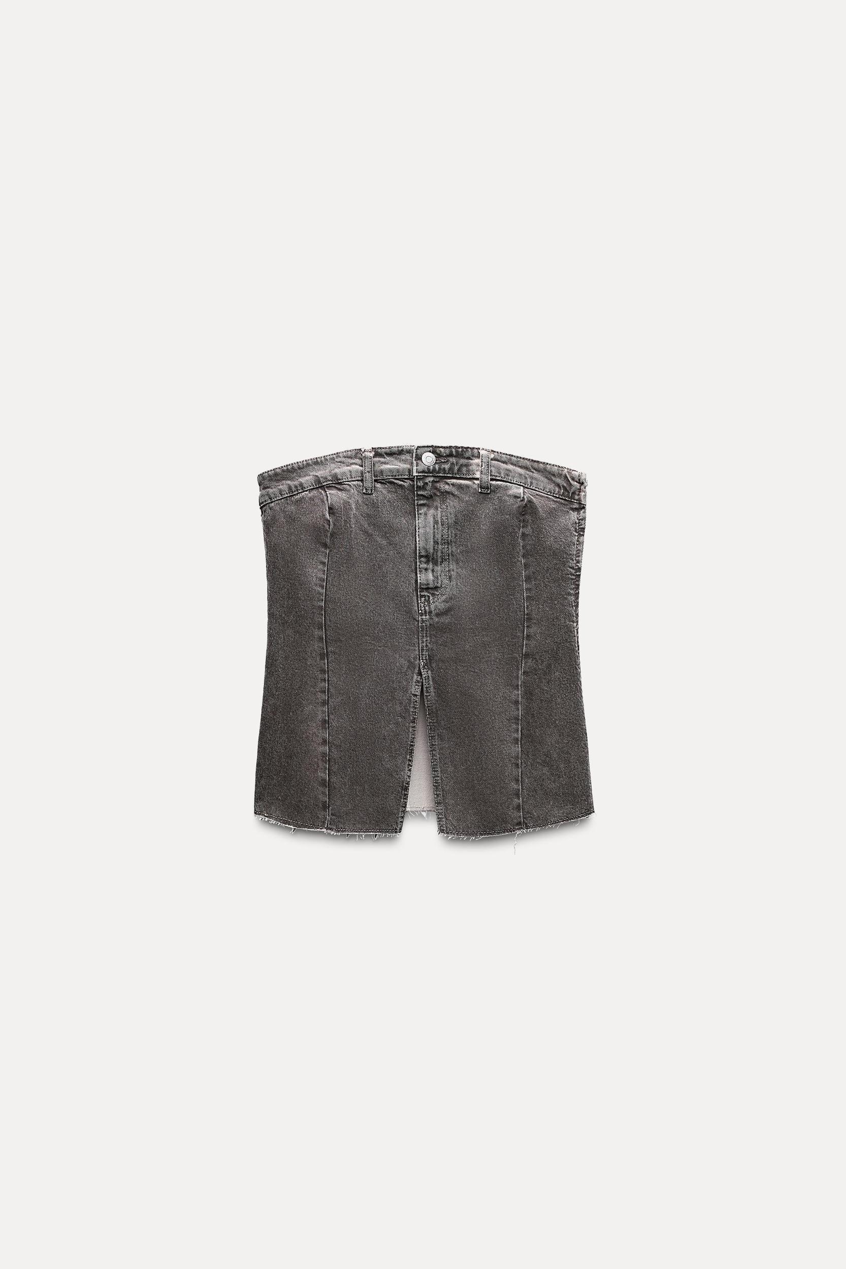 DENIM TRF CORSET TOP Product Image