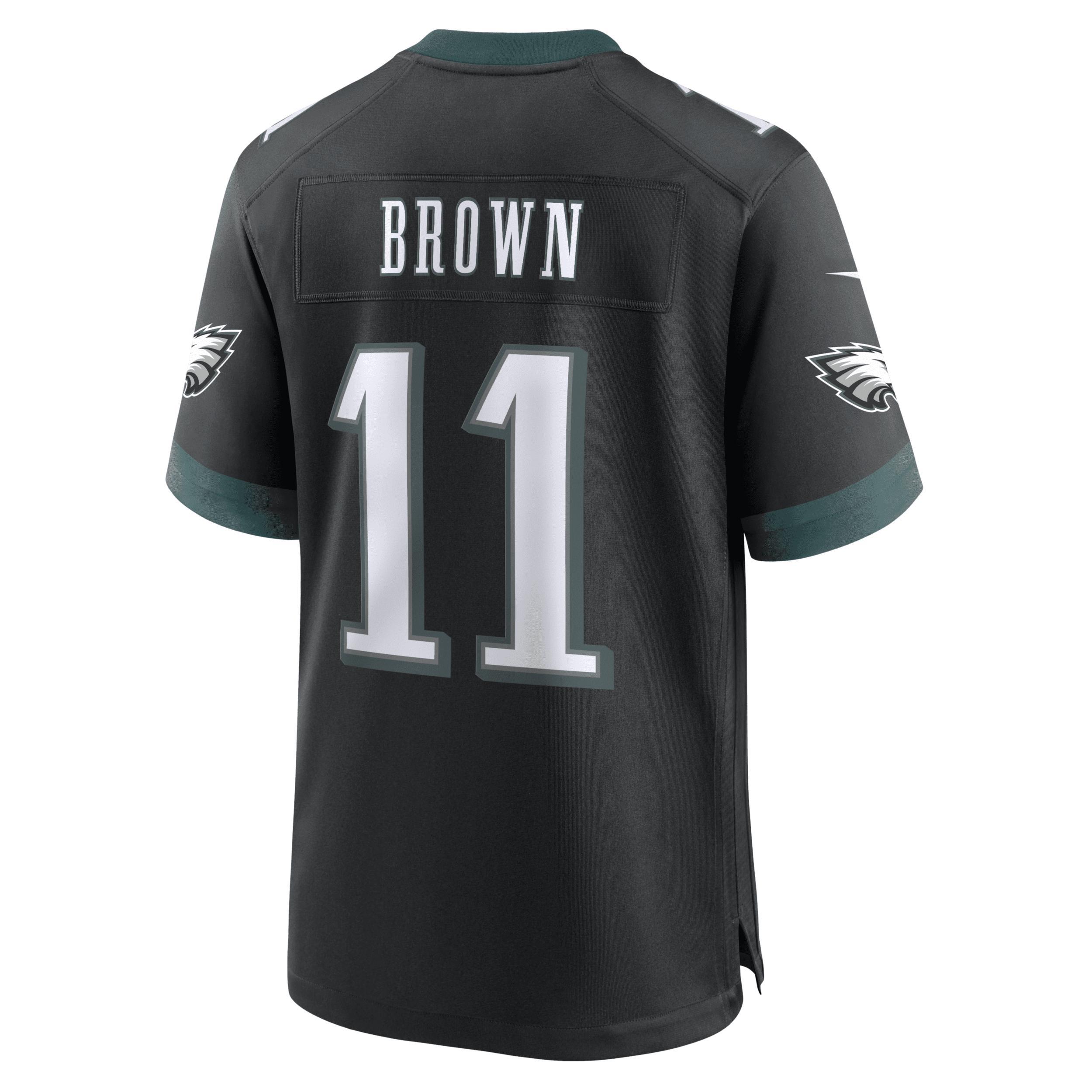 Men's Nike A.J. Brown Black Philadelphia Eagles Alternate Game Jersey, Size: Small Product Image