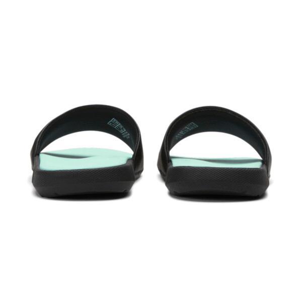 PUMA Cool Cat 2.0 Sport Women's Slides in Black/Silver/Fair Aqua Product Image