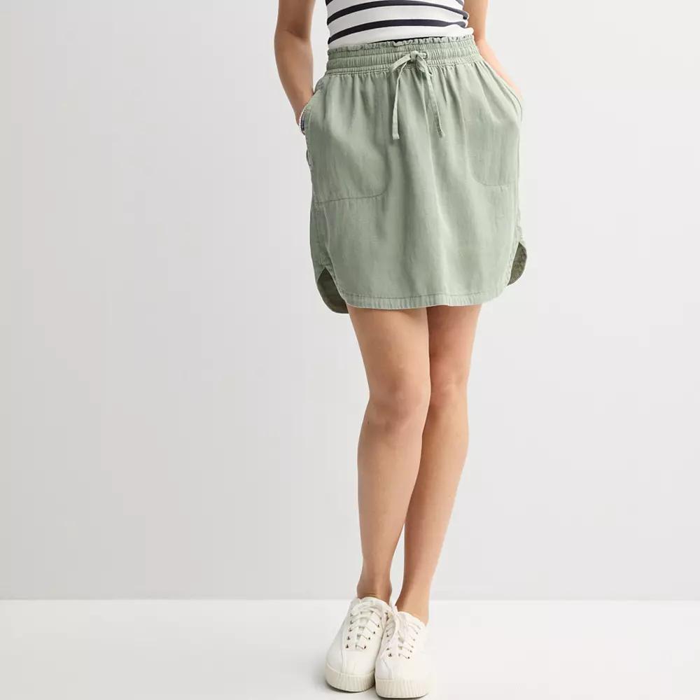 Women's Sonoma Goods For Life® Short Utility Skirt, Size: Large, Madri Green Product Image