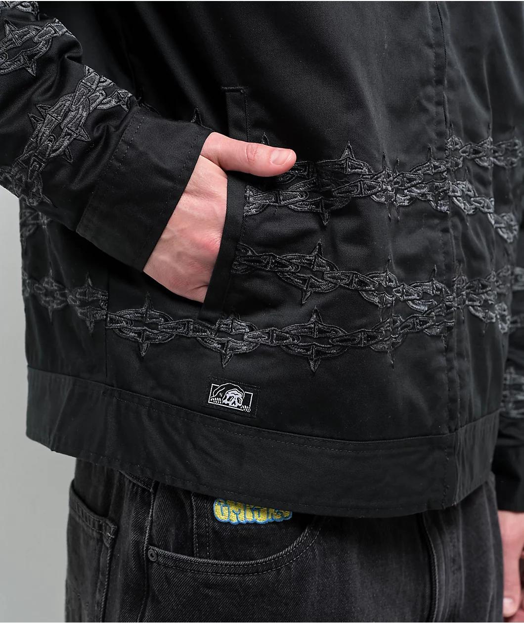 Lurking Class by Sketchy Tank Spiked Chain Black Work Jacket Product Image
