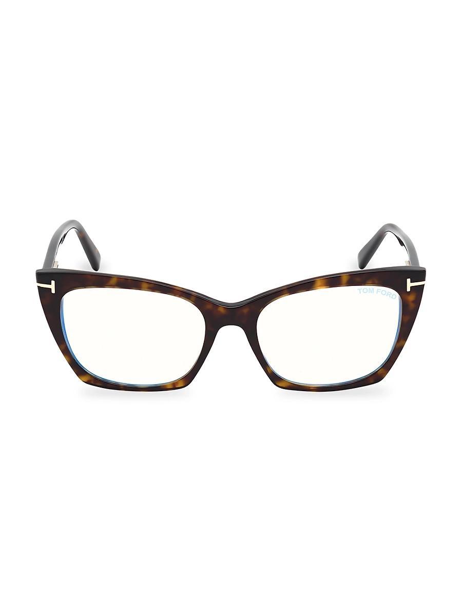 Womens 54MM Cat-Eye Blue Filter Eyeglasses Product Image