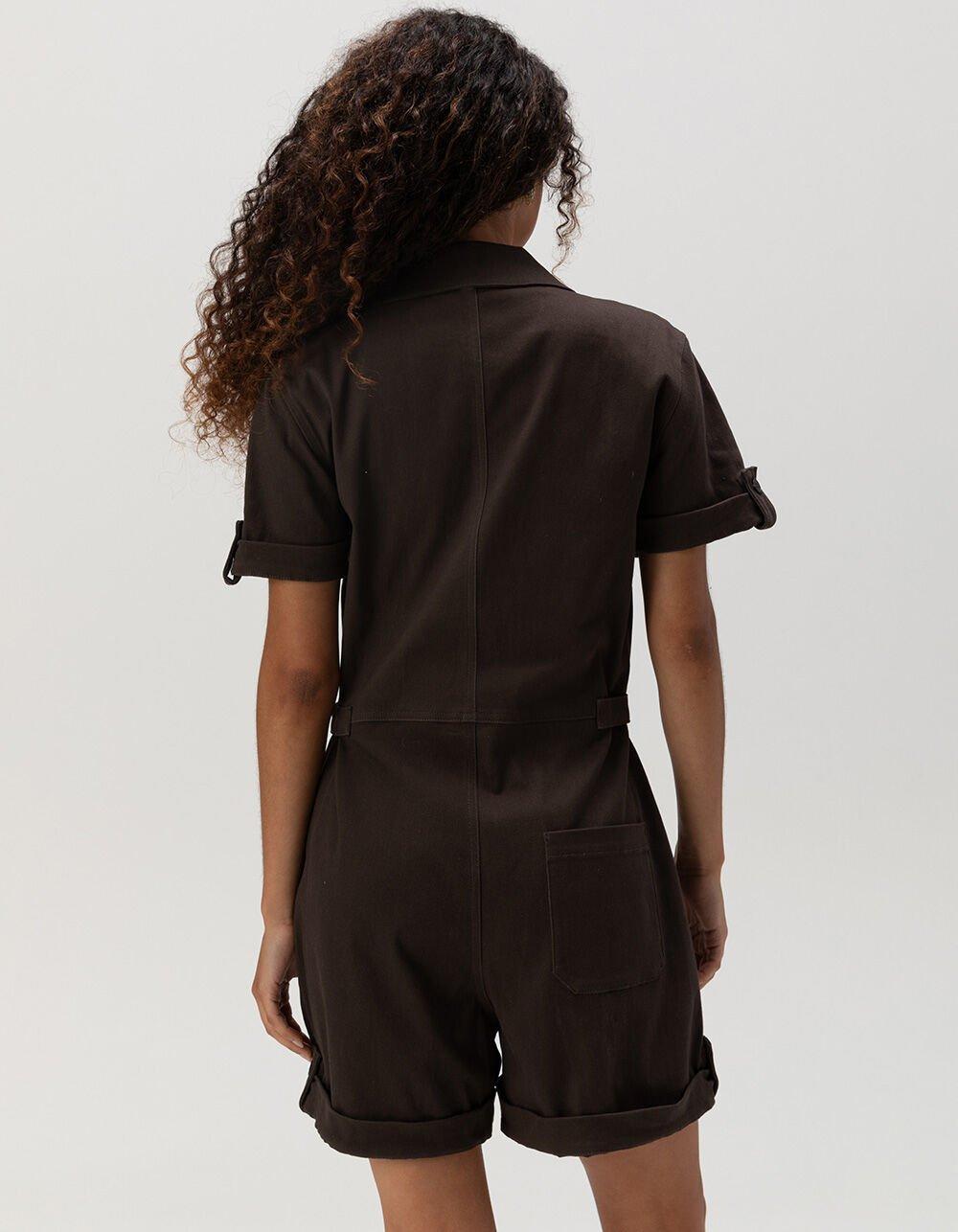 RUSTY Margot Womens Romper - CHARCOAL Product Image
