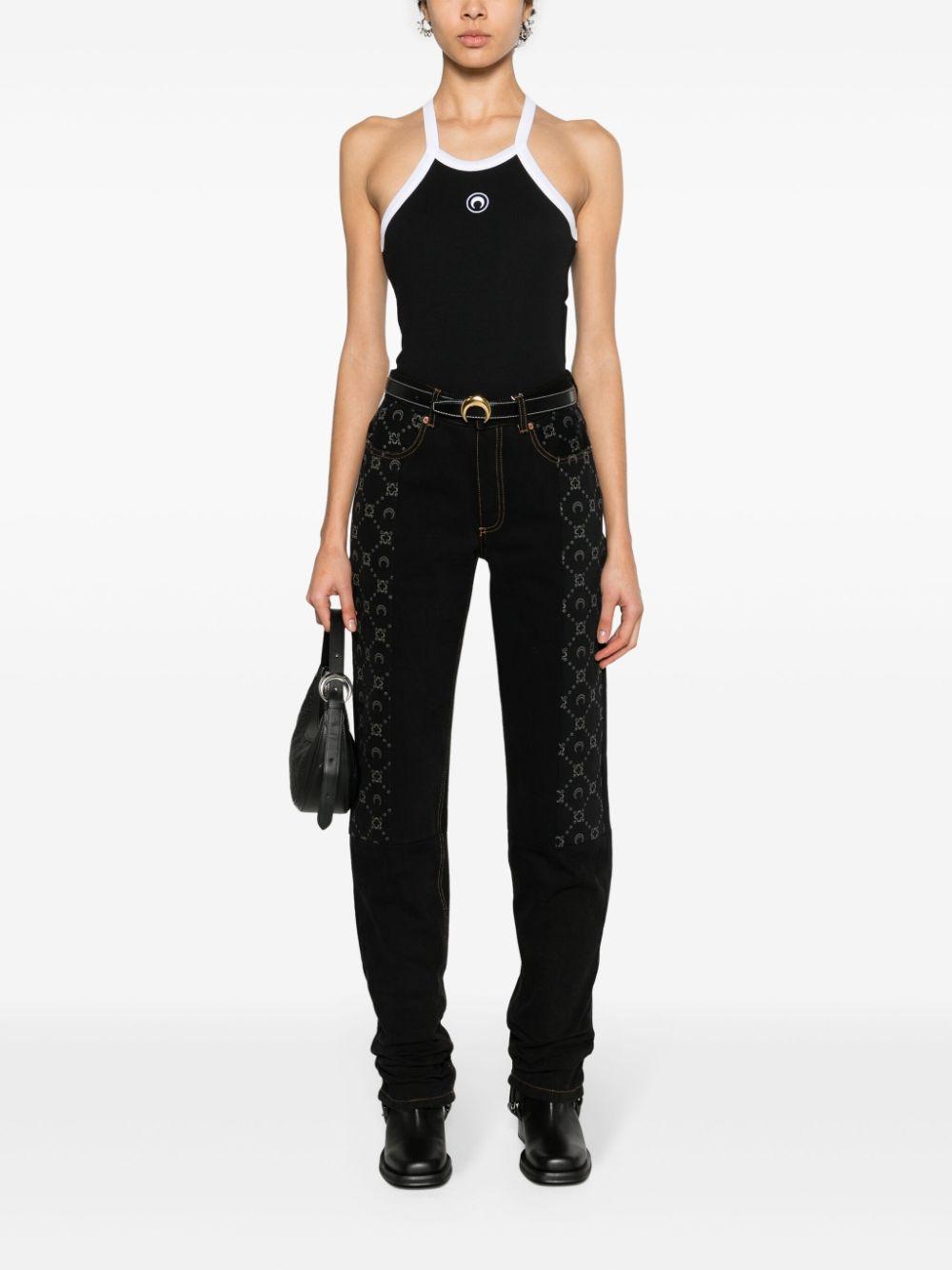 Crescent Moon-embroidered top Product Image