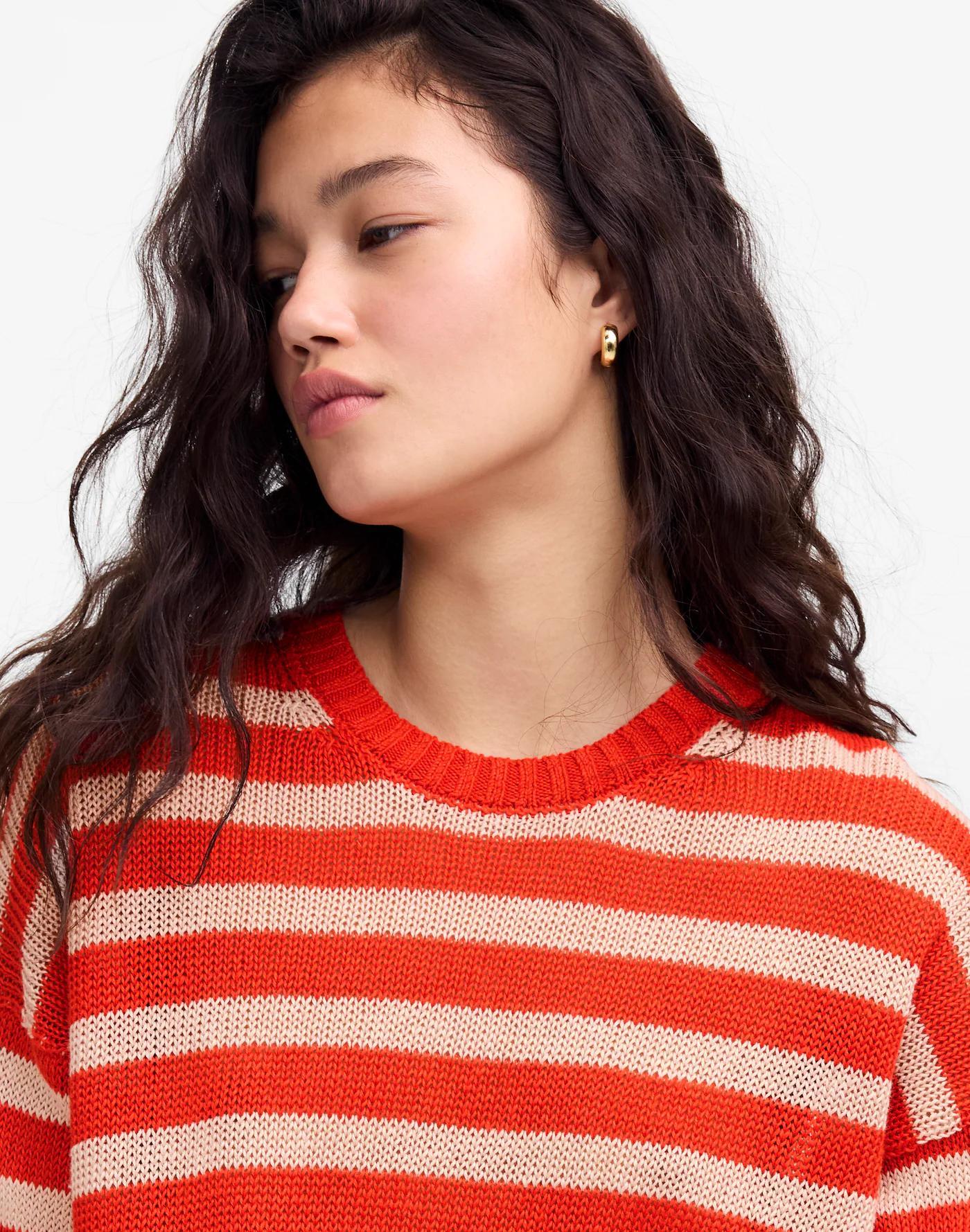 Linen Drop-Shoulder Sweater Product Image