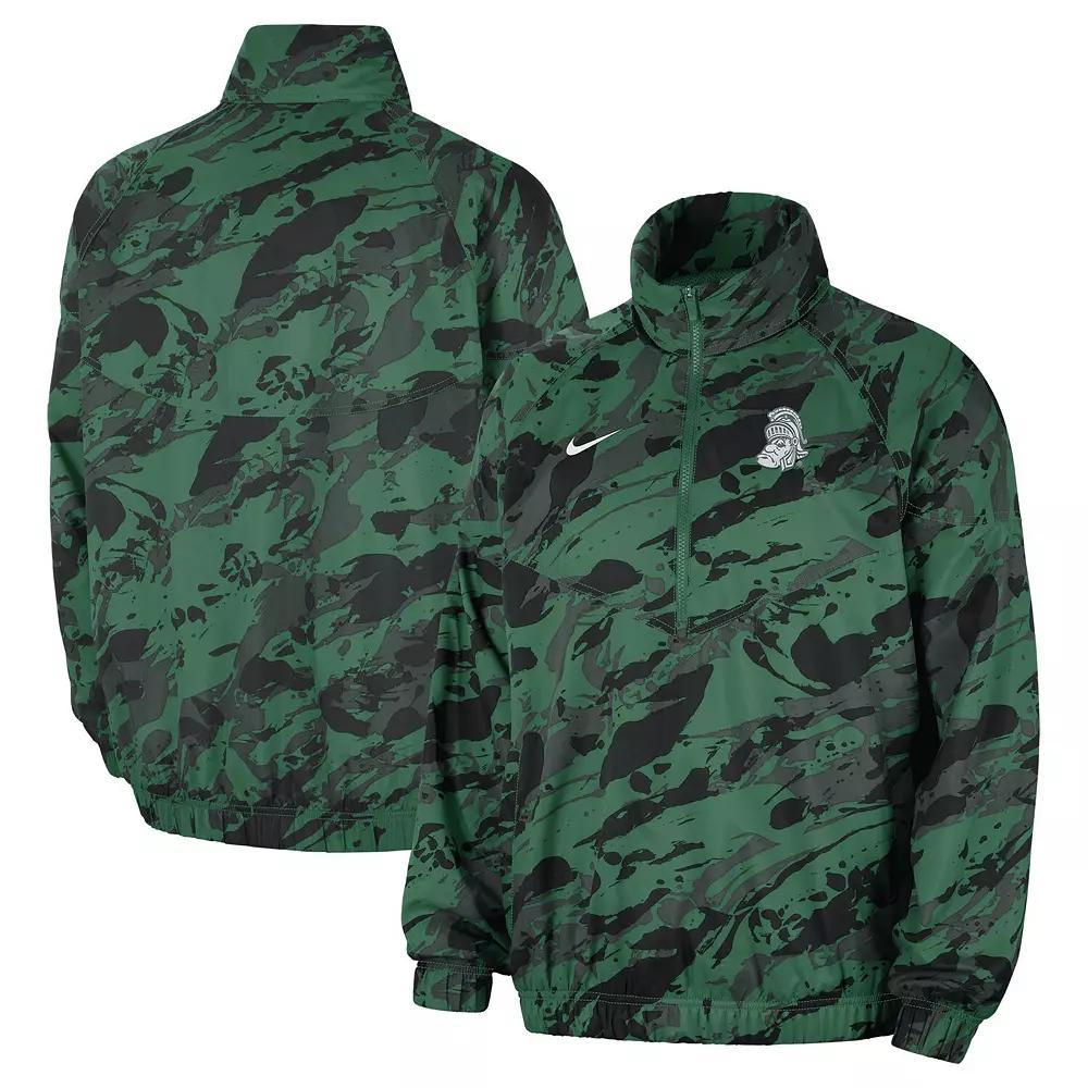 Men's Nike Green Michigan State Spartans Anorak Half-Zip Jacket, Size: Medium Product Image