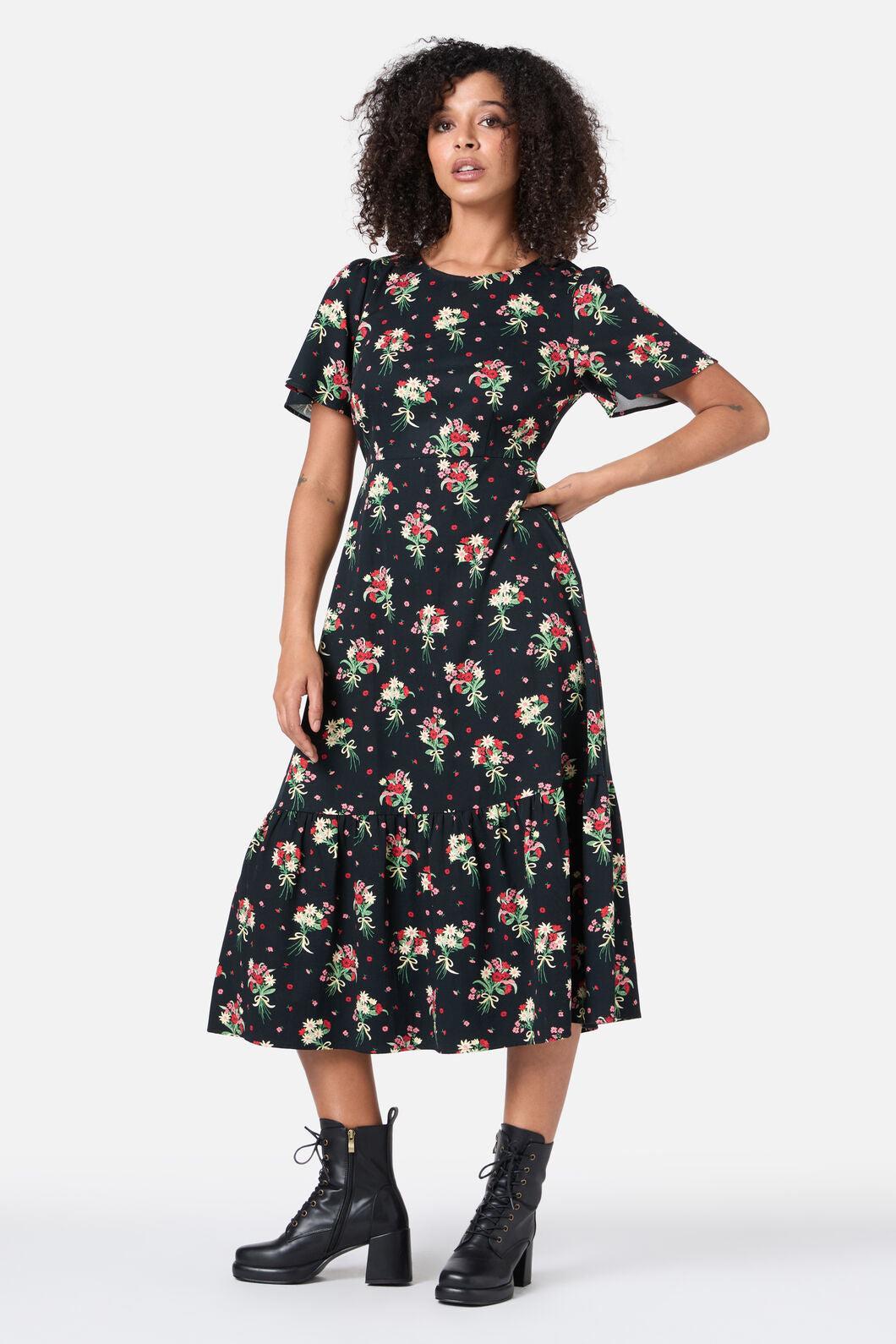 Lucia Floral Bow Dress Product Image