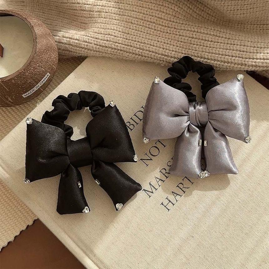 Rhinestone Bow Hair Tie Product Image