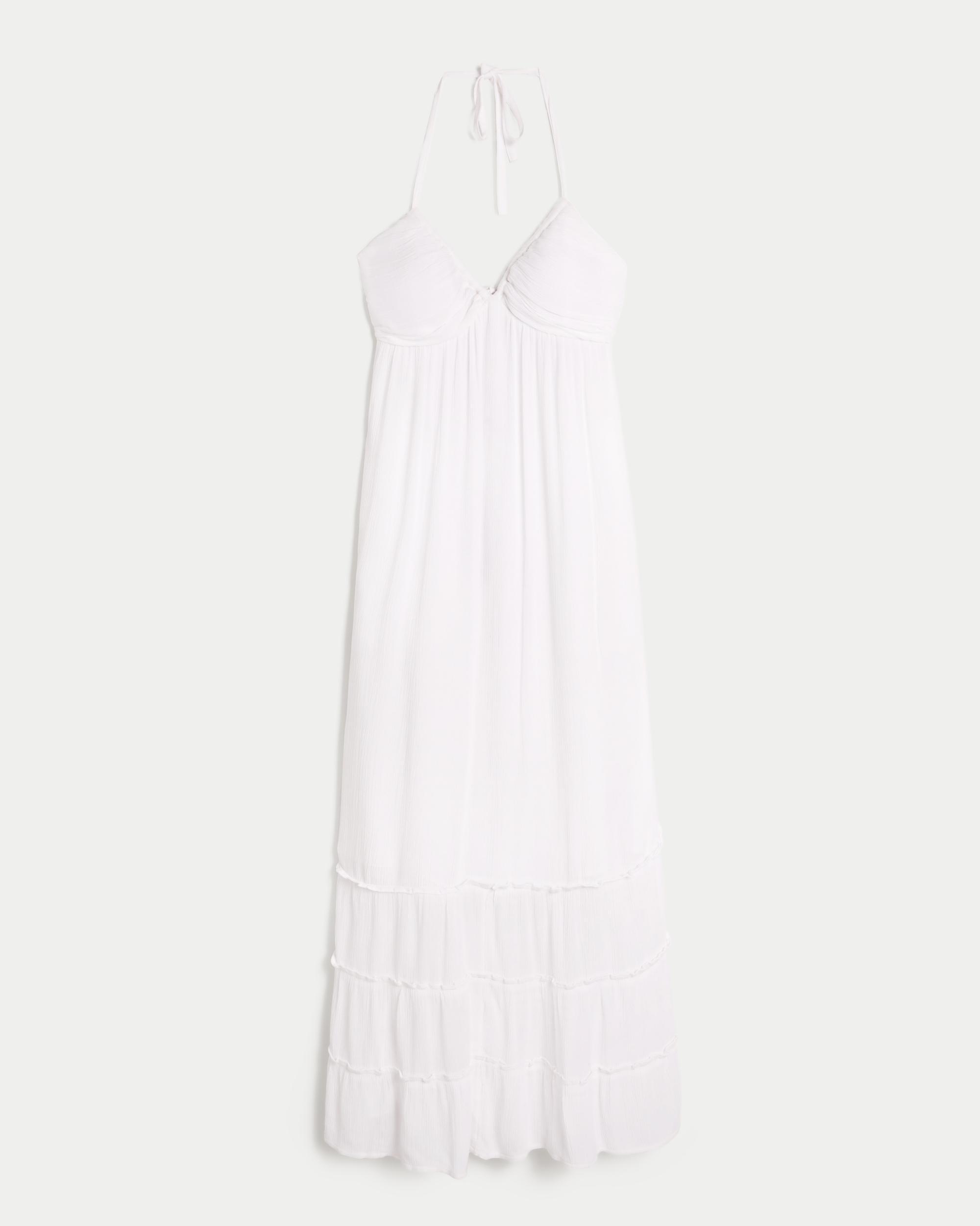 Open Back Halter Maxi Dress Product Image