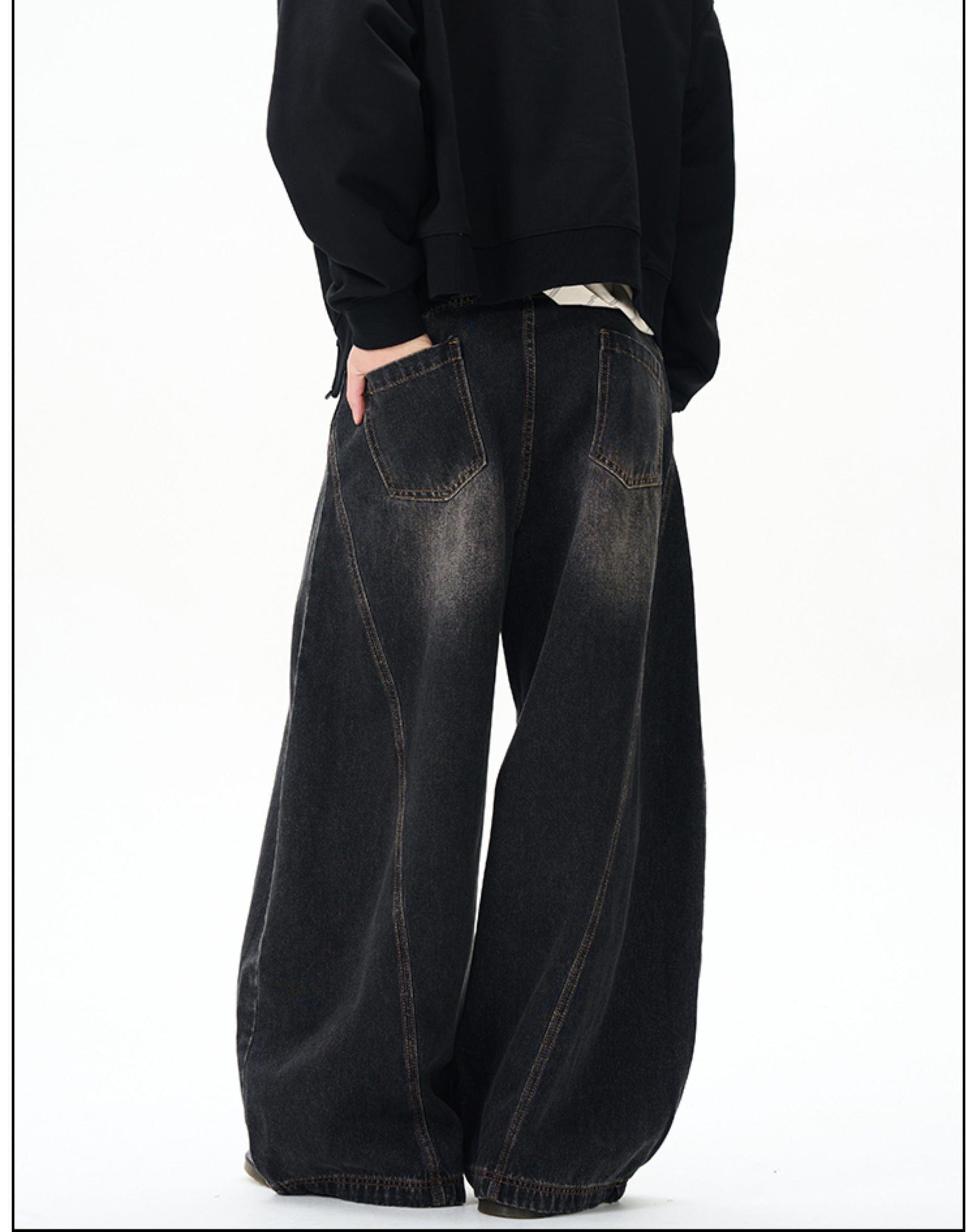 RT No. 12136 WASHED BAGGY JEANS Product Image