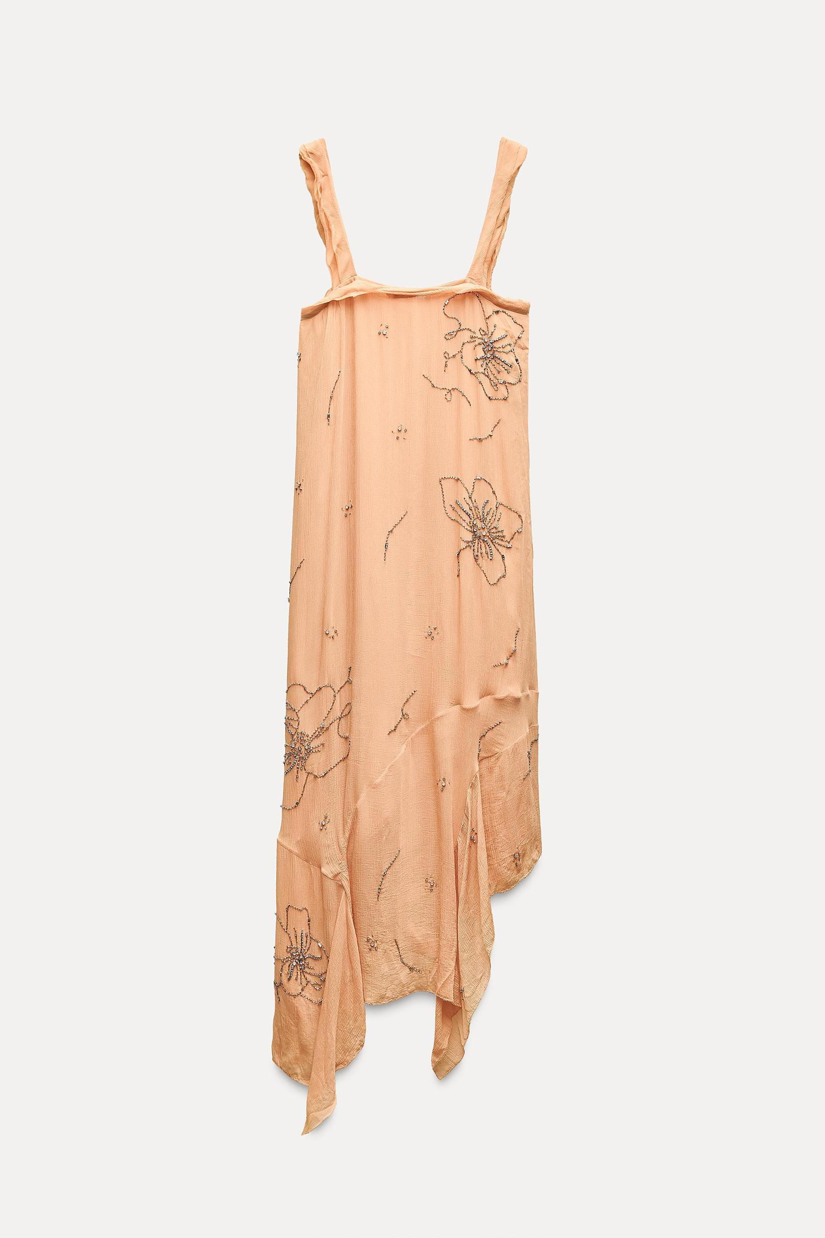 EMBROIDERED STRAPPY DRESS ZW COLLECTION Product Image