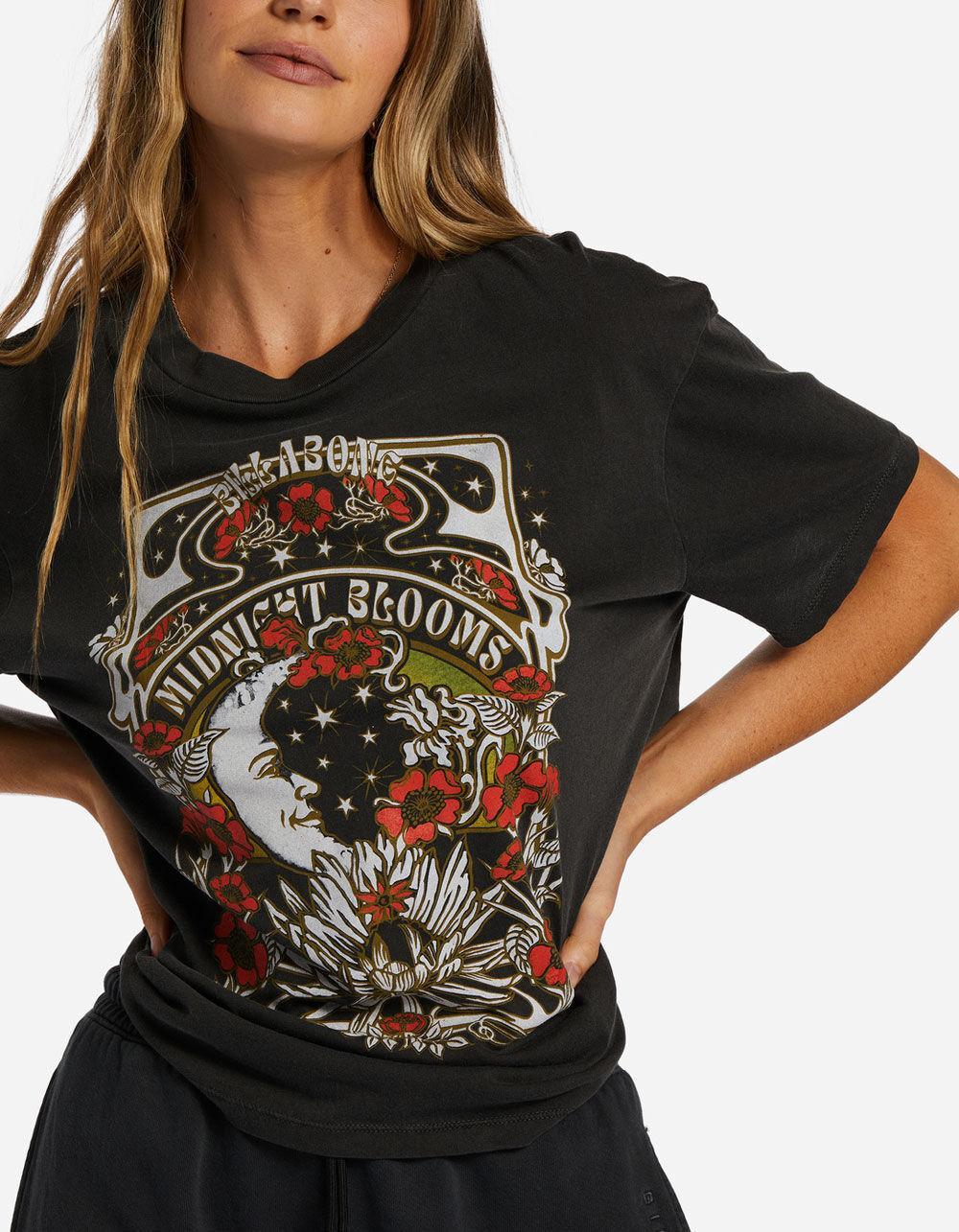 BILLABONG Midnight Blooms Womens Oversized Tee - OFF-BLACK Product Image