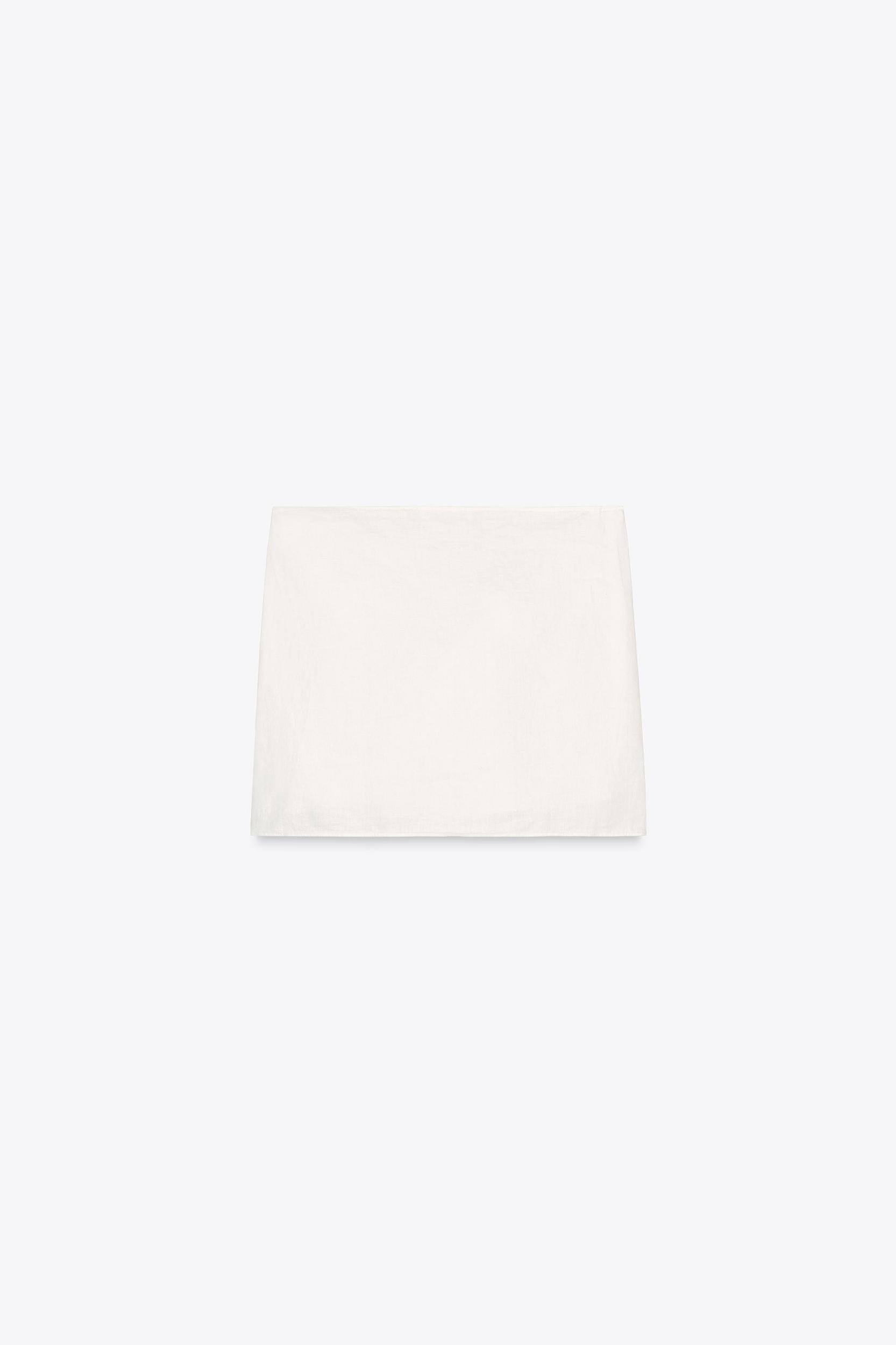 ZW COLLECTION 100% LINEN SHORT SKIRT Product Image