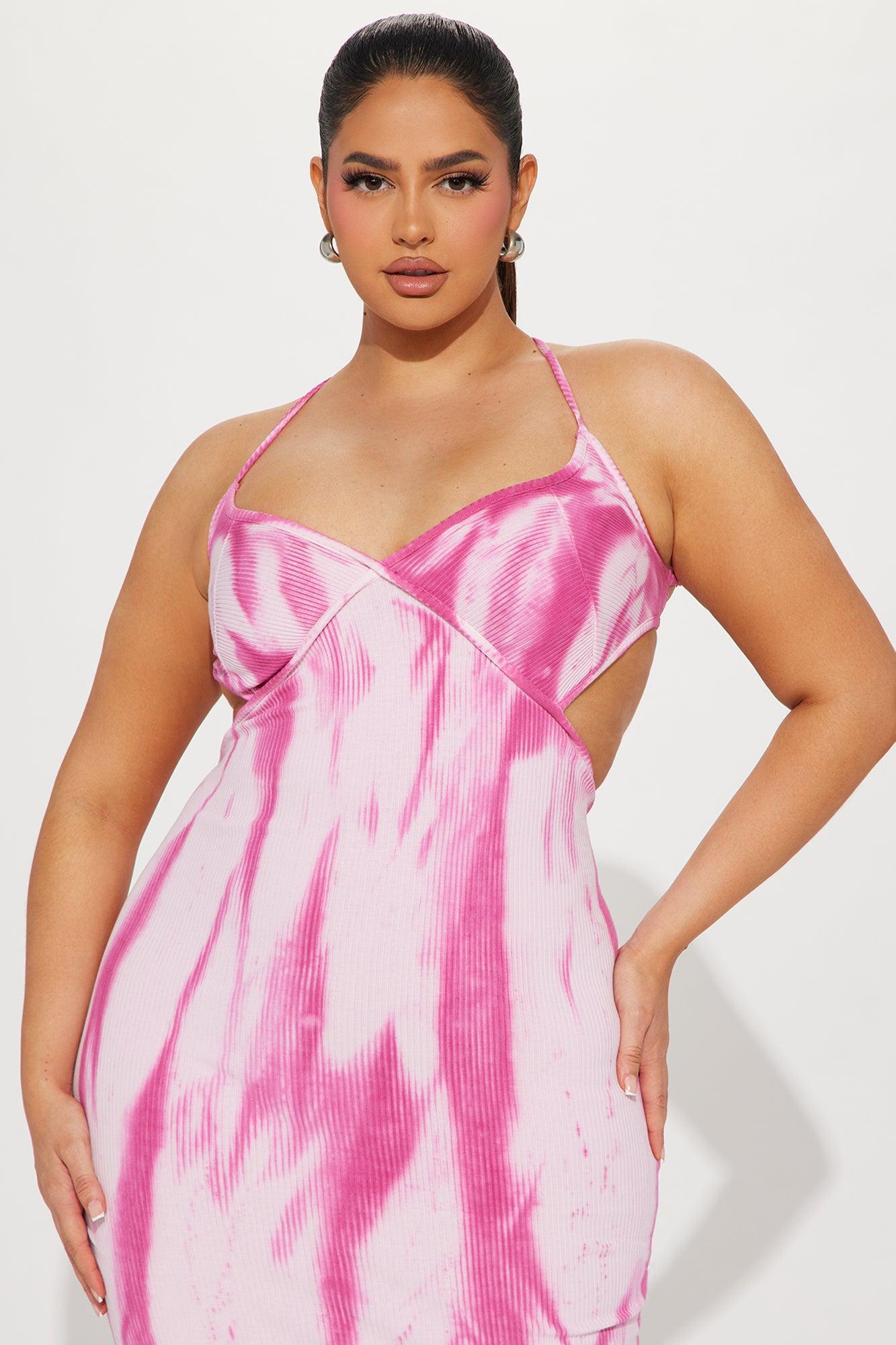 Colorant Slur Midi Dress - Pink Product Image