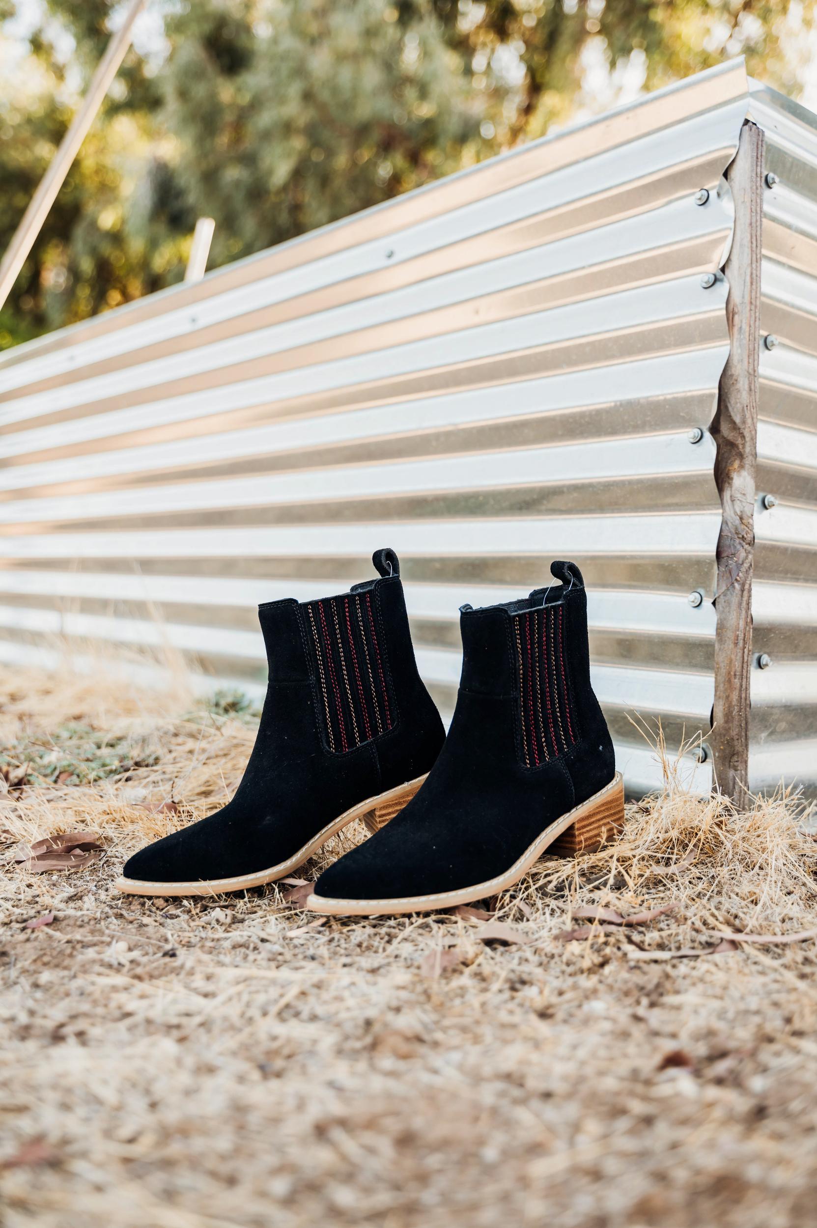 Leonor Suede Ankle Boot in Taupe (Online Exclusive) Product Image