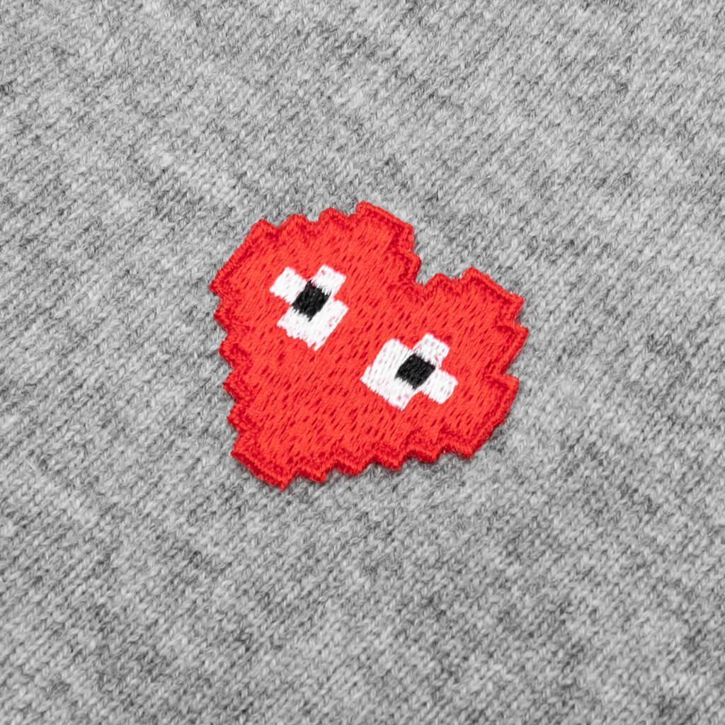 Comme des Garcons PLAY x the Artist Invader Cardigan - Top Grey Male Product Image