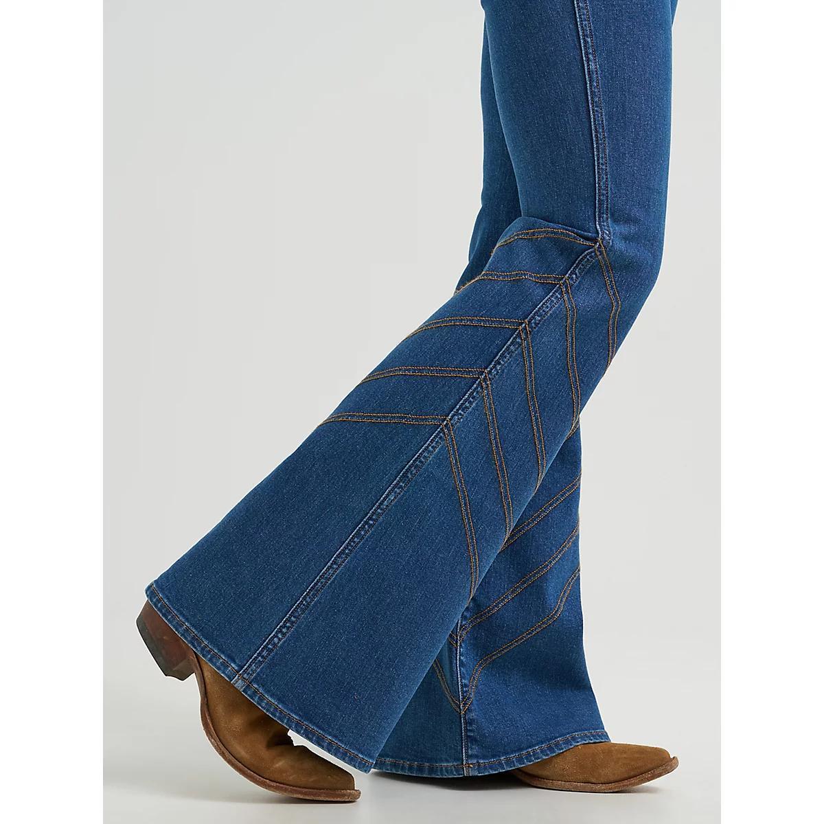 Women's High Rise Flare Jean in Carolina Product Image