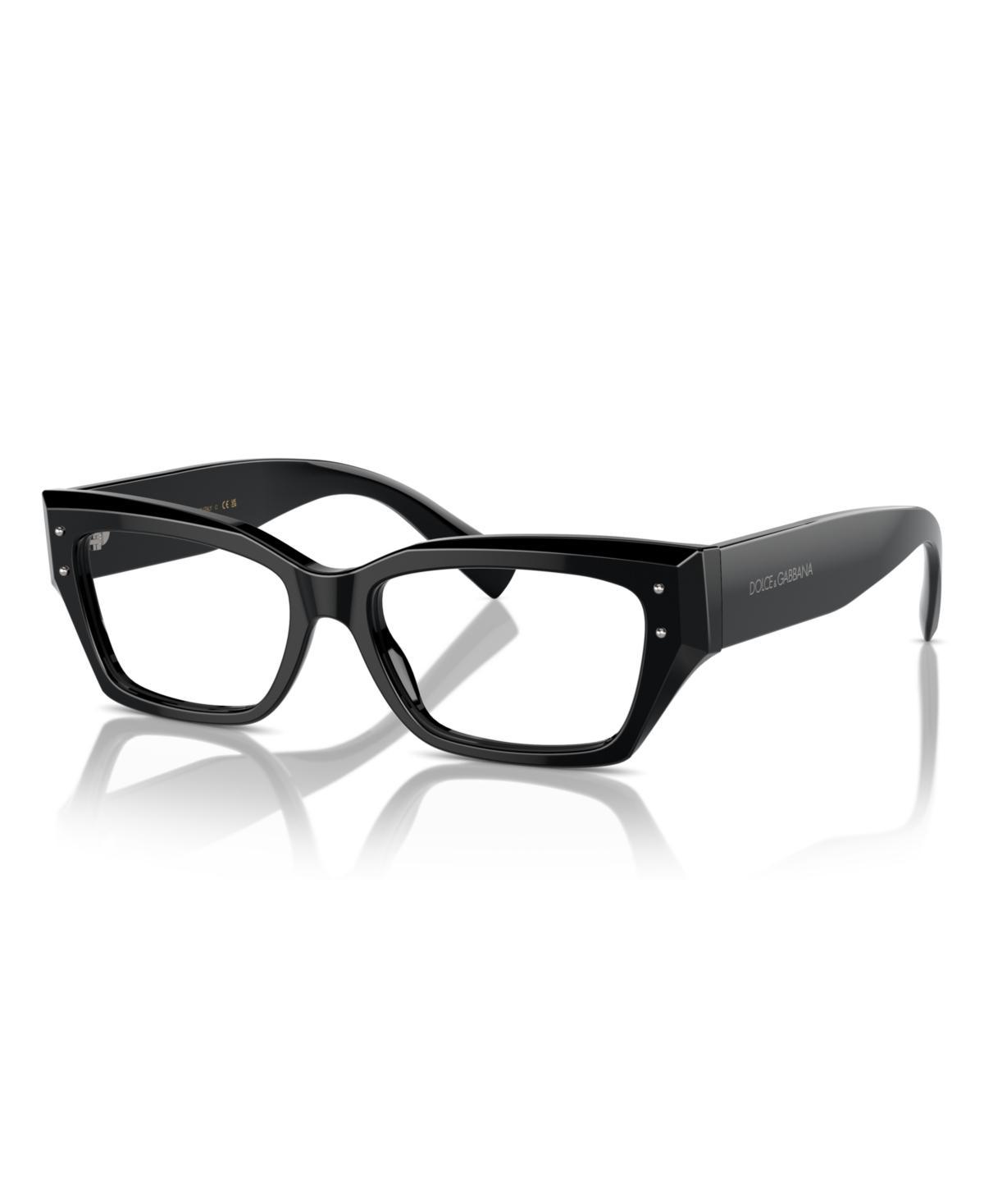 DOLCE & GABBANA Dg 3387 501 53 Women's Eyeglasses – Black Acetate Frame Product Image