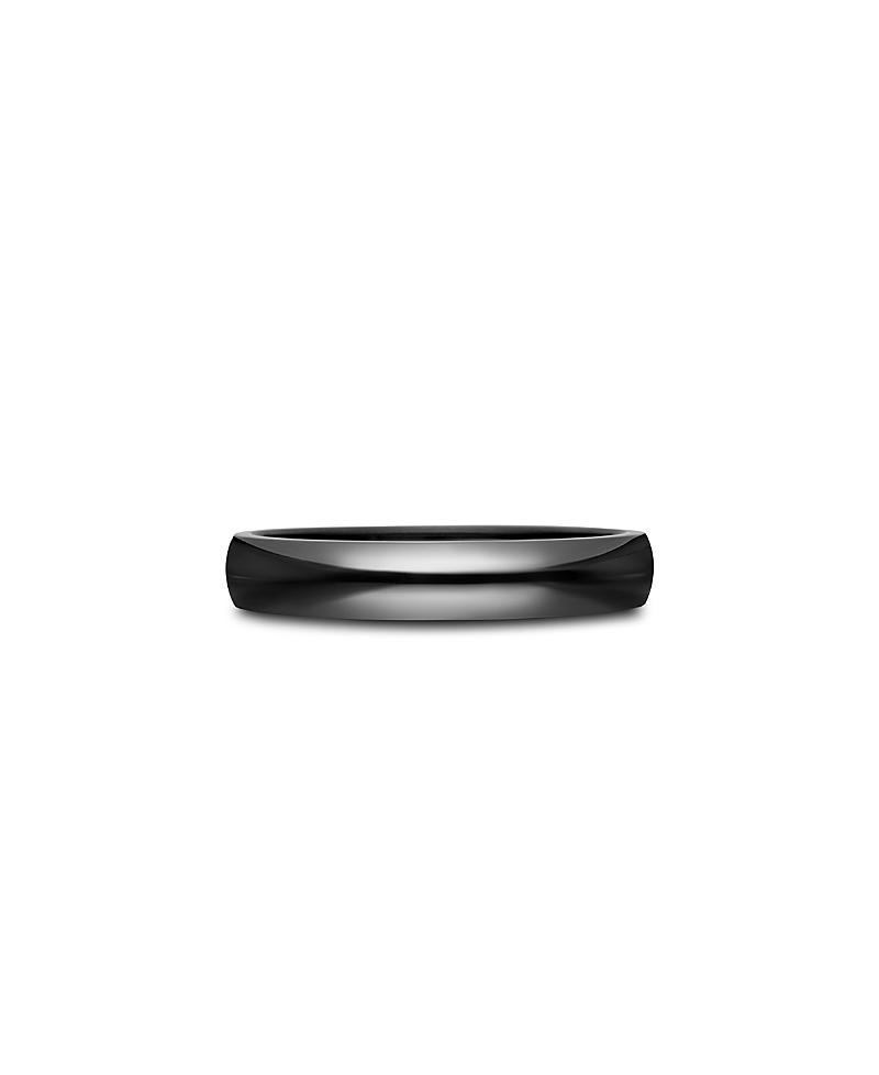 Mens DY Classic Band Ring in Black Titanium, 4mm Product Image