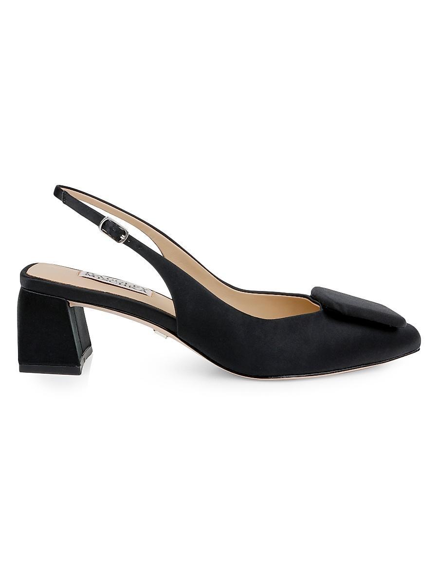 Womens Gracen 50MM Satin Block-Heel Slingback Pumps Product Image