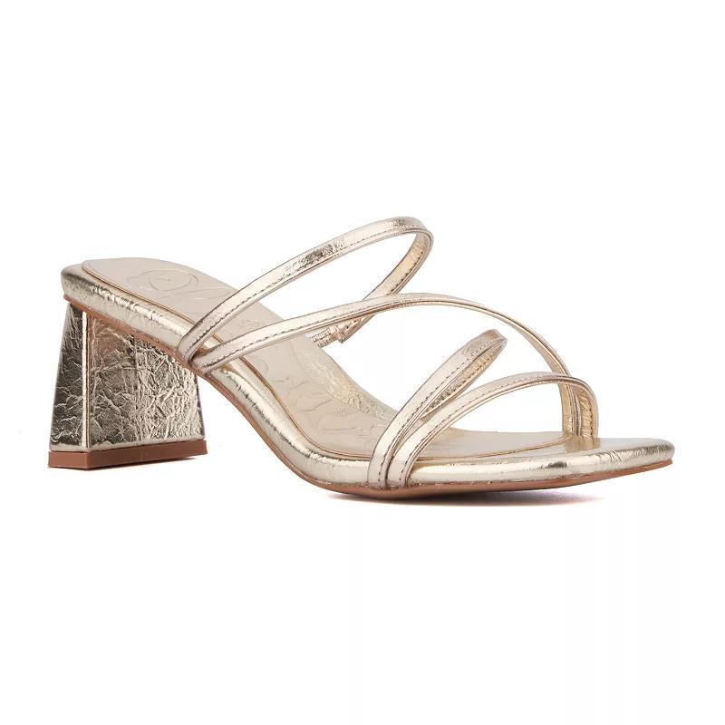 Olivia Miller Women's Limelight Dress Sandals, Size: 8, Gold Product Image