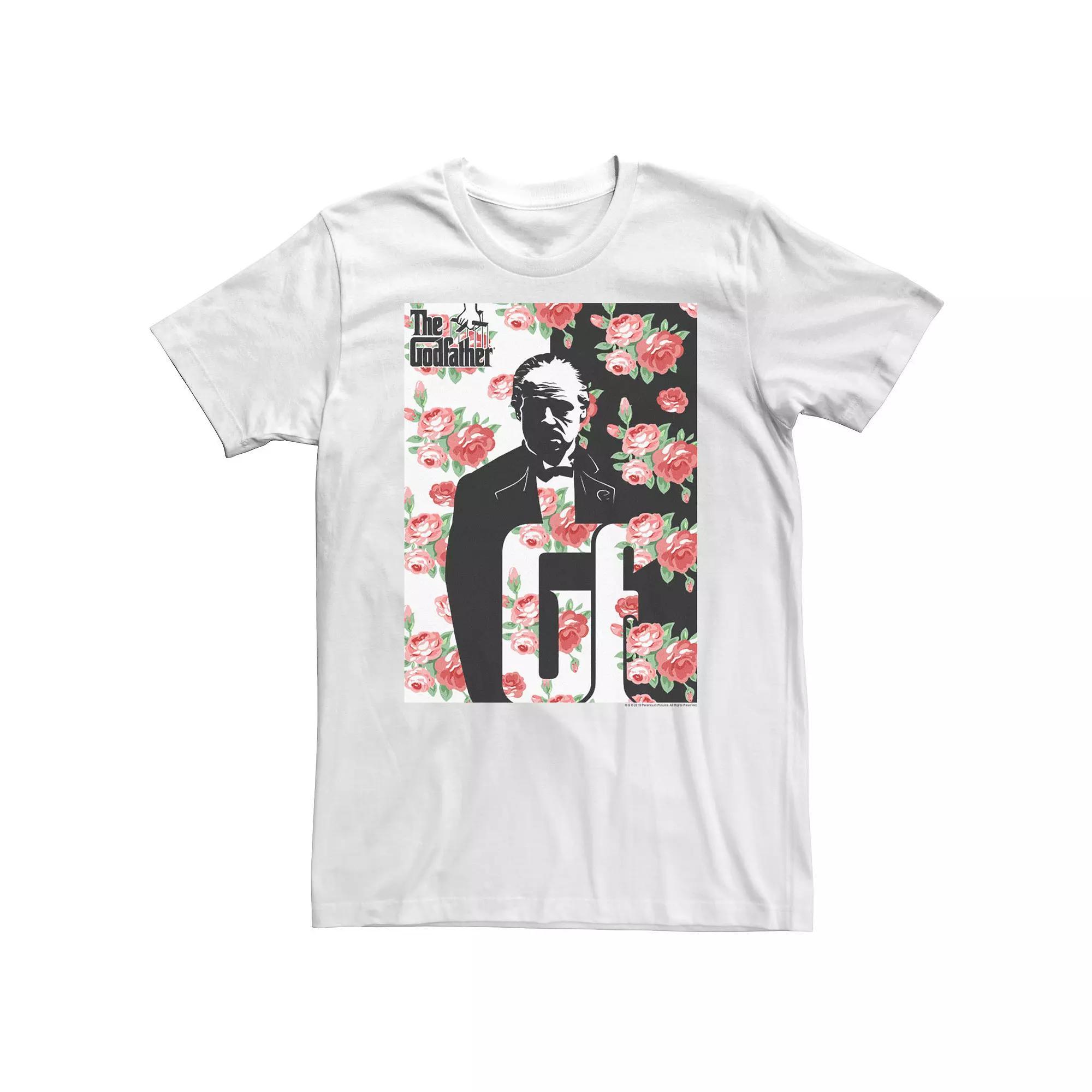 Big & Tall The Godfather The Don Floral Portrait Graphic Tee, Men's, Size: XXL Tall, White Product Image