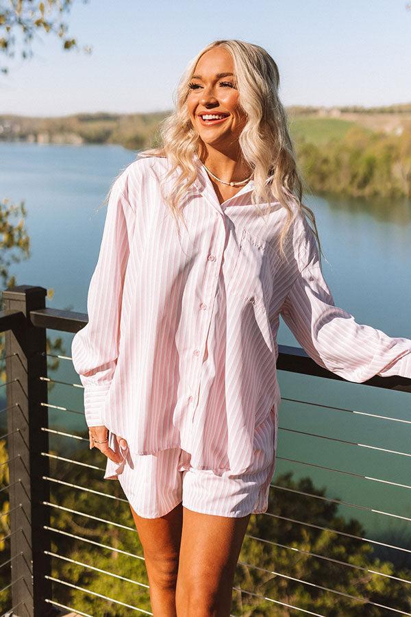 Ready To Unwind Stripe Button Up Product Image