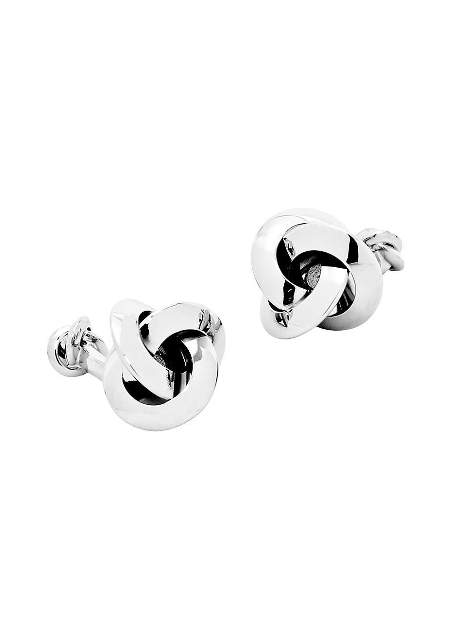 Double Sided Silver Knot Cufflinks Product Image