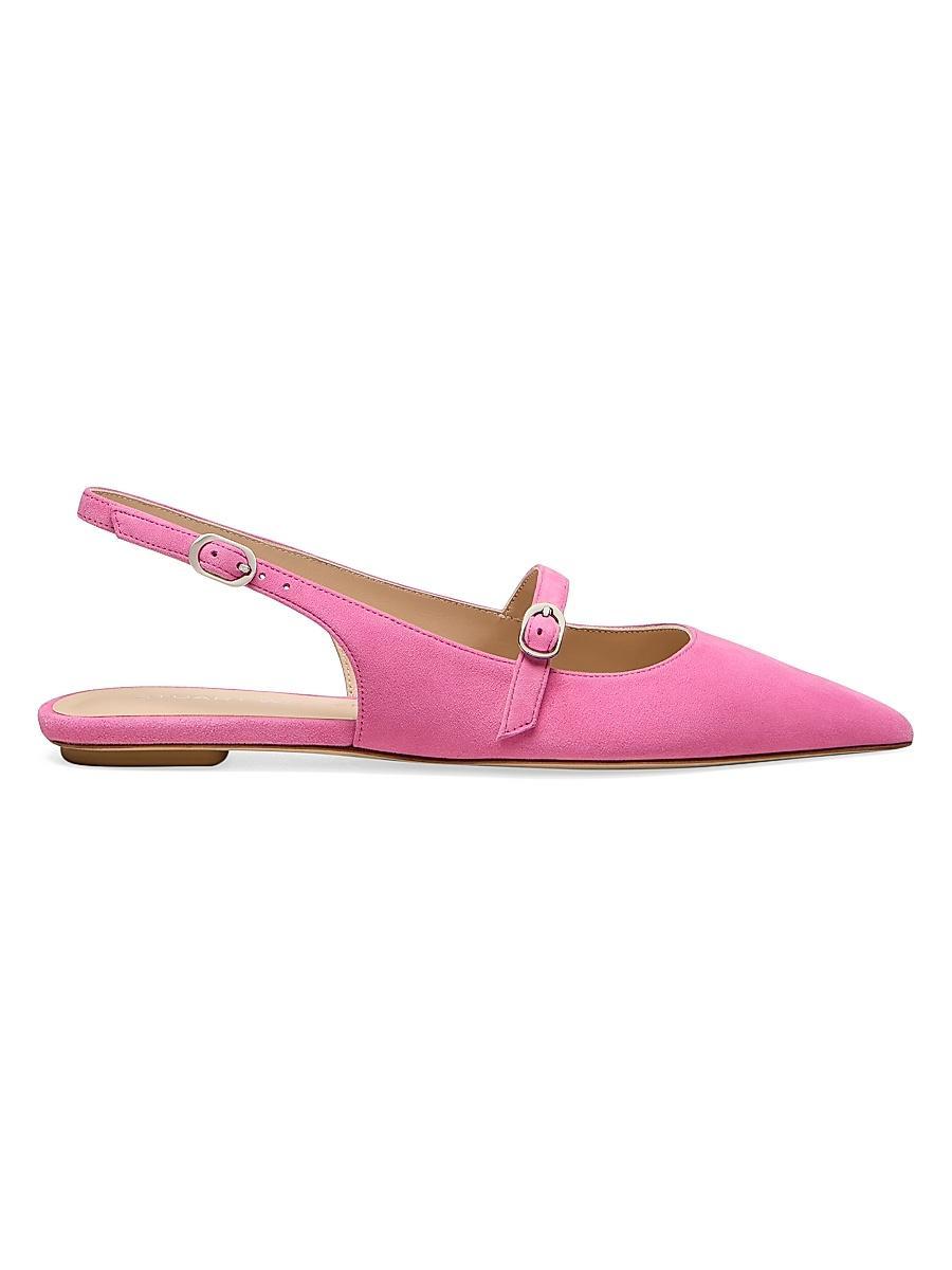 Stuart Weitzman Womens Emilia Pointed Toe Slingback Mary Jane Shoes Product Image
