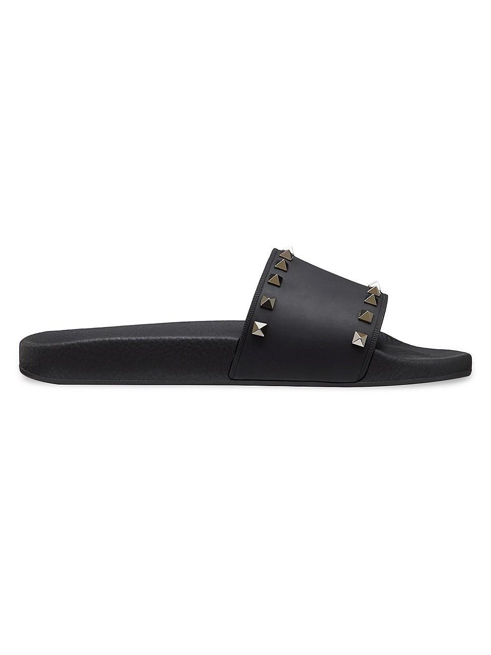 Mens Rockstud Rubber Slider Sandals Product Image