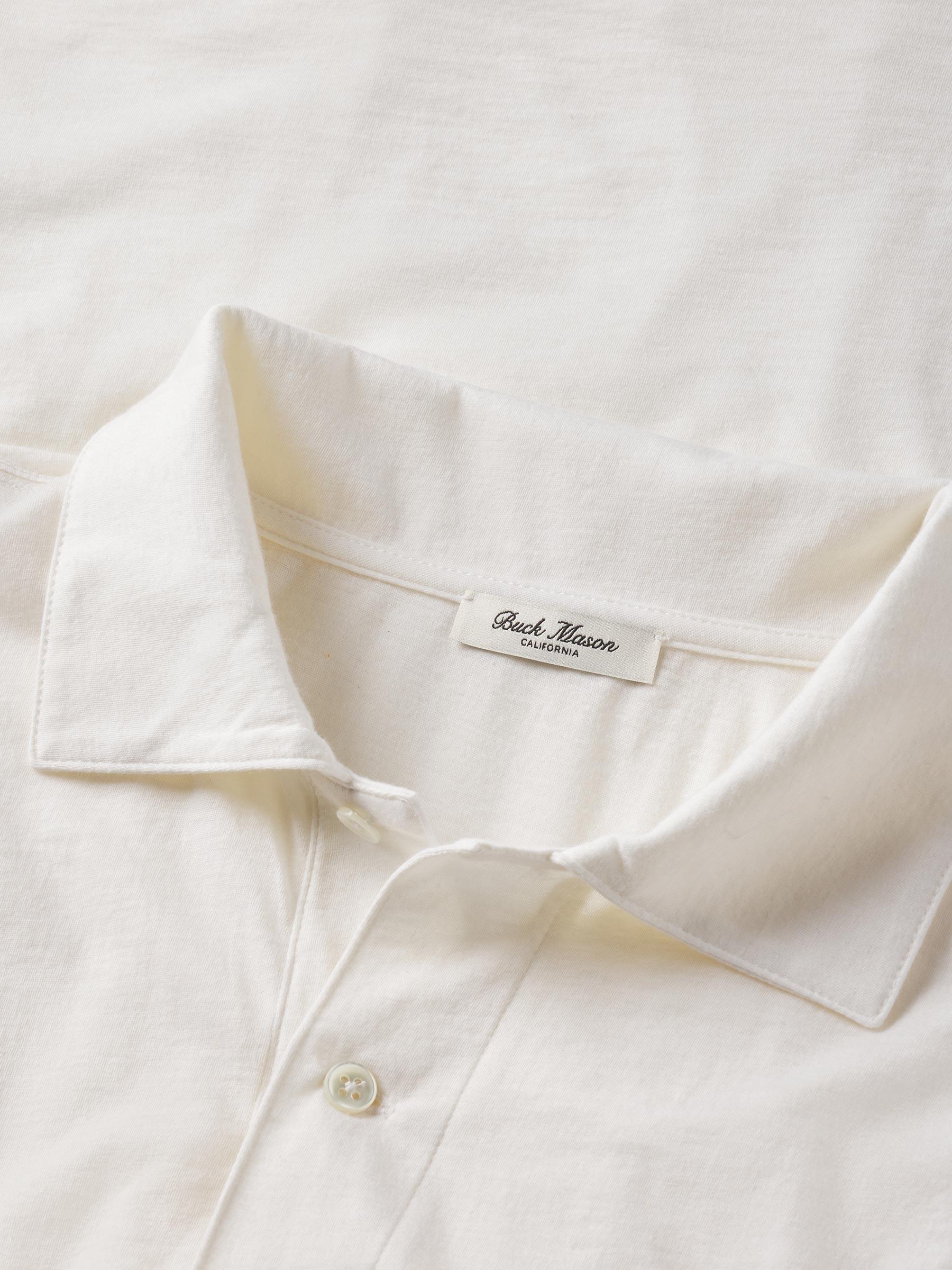 White Japanese Cool Cashmere Knit Polo Product Image