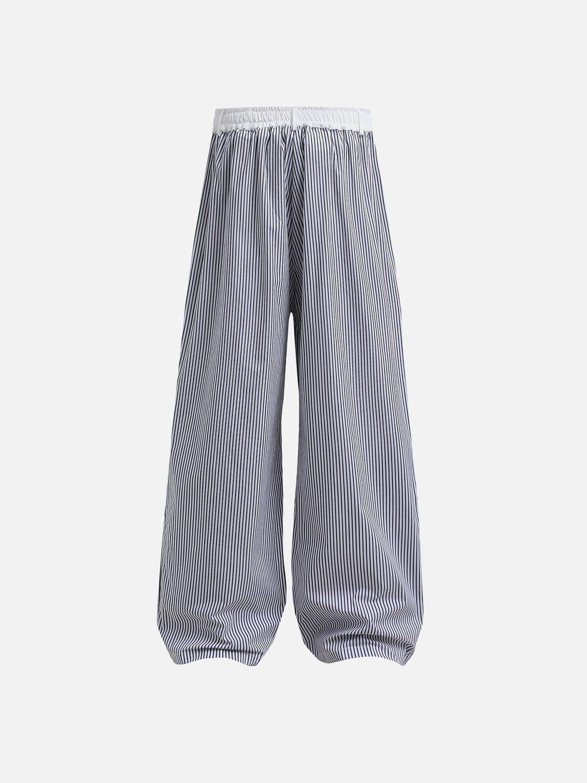 Aelfric Eden Stripe Embroidery Baggy Pants Product Image