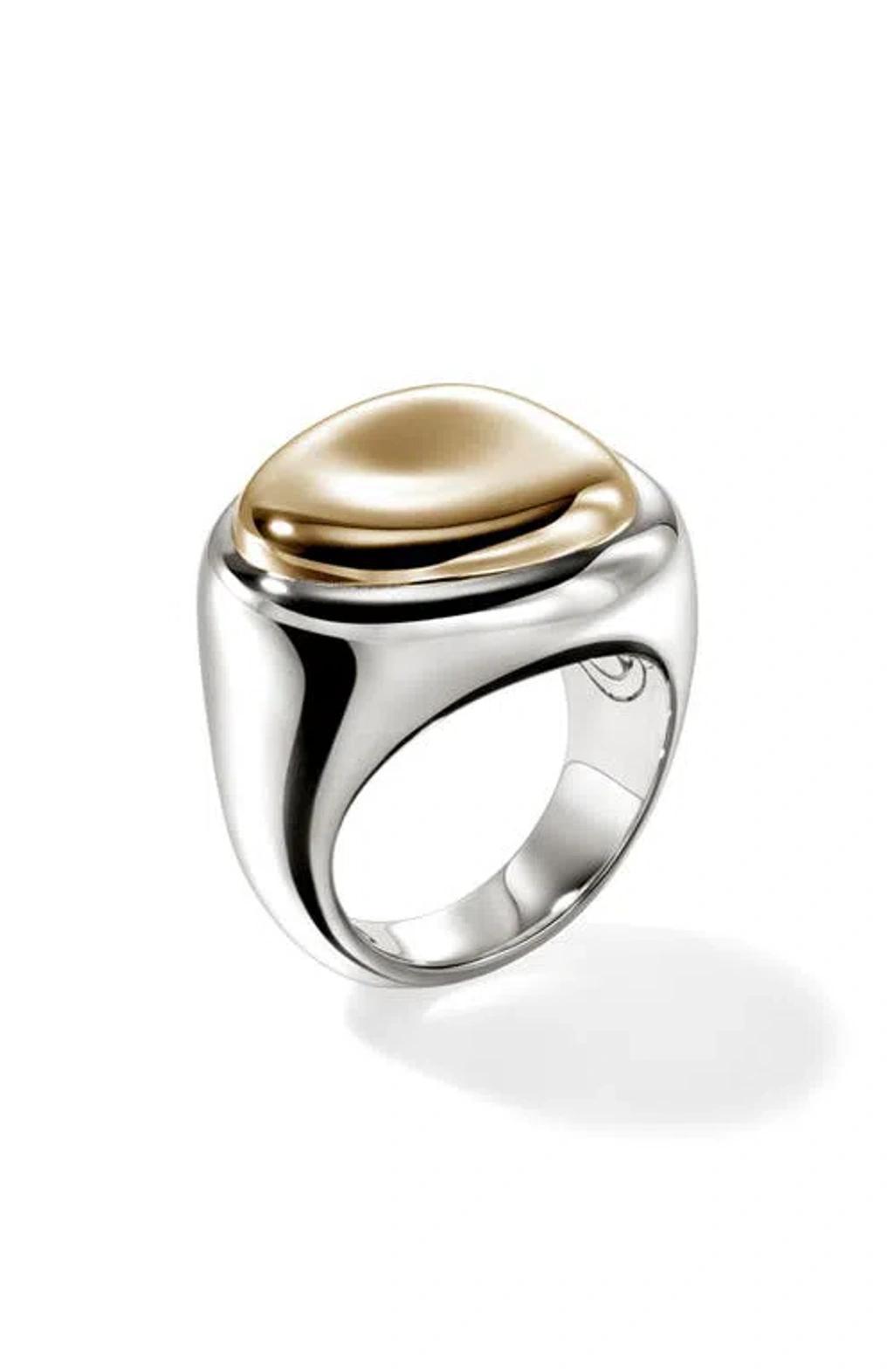 JOHN HARDY Pebble Ring, Sterling Silver, Gold Product Image