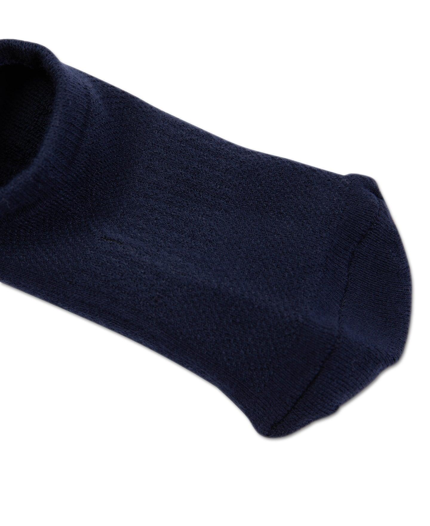 Colored Cotton No Show Socks - Navy Product Image