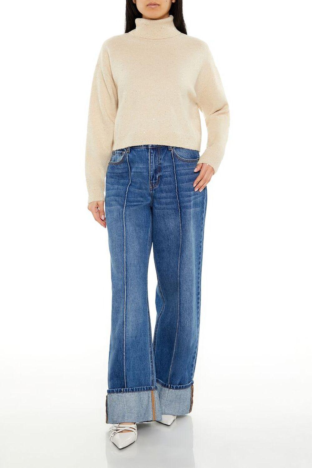 Glitter Knit Turtleneck Sweater | Forever 21 Product Image