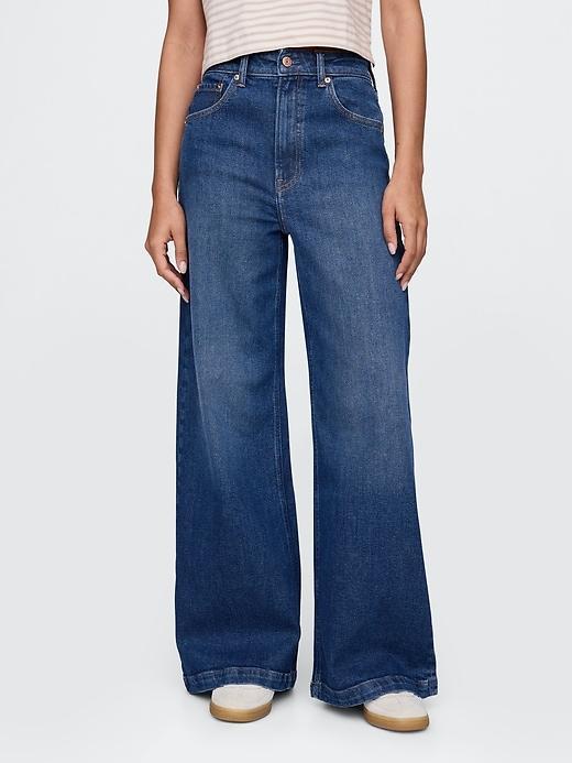 Sky High Rise Stride Wide-Leg Jeans Product Image