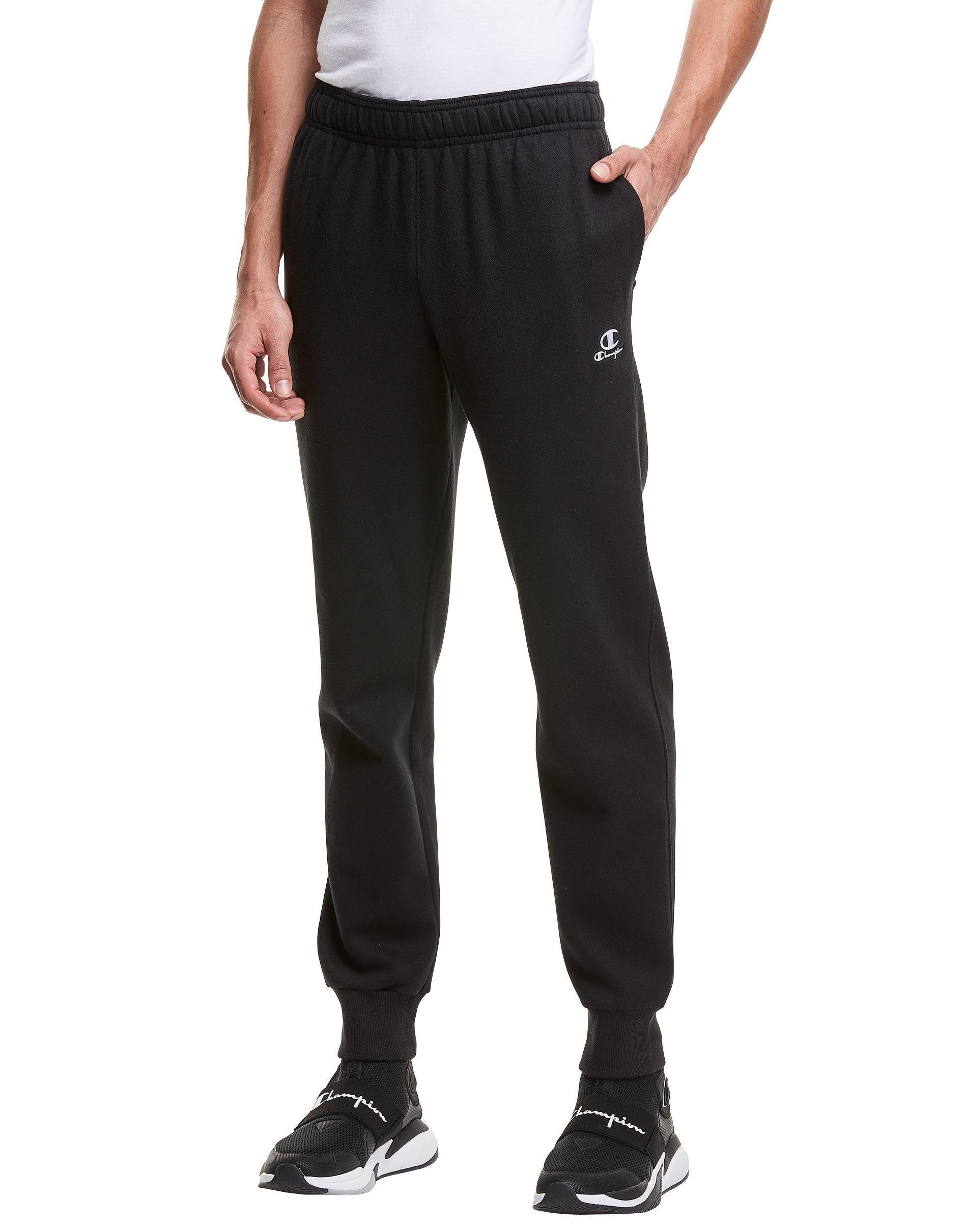 Champion Mens Classic Fleece Pants - White/Burgundy Product Image