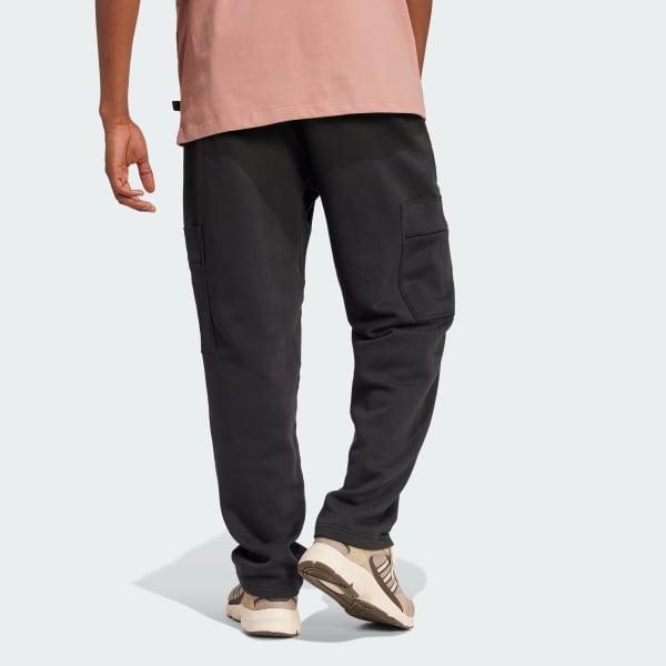 adidas ALL SZN Fleece Graphic Loose Cargo Pants Off White 2XL Mens Product Image