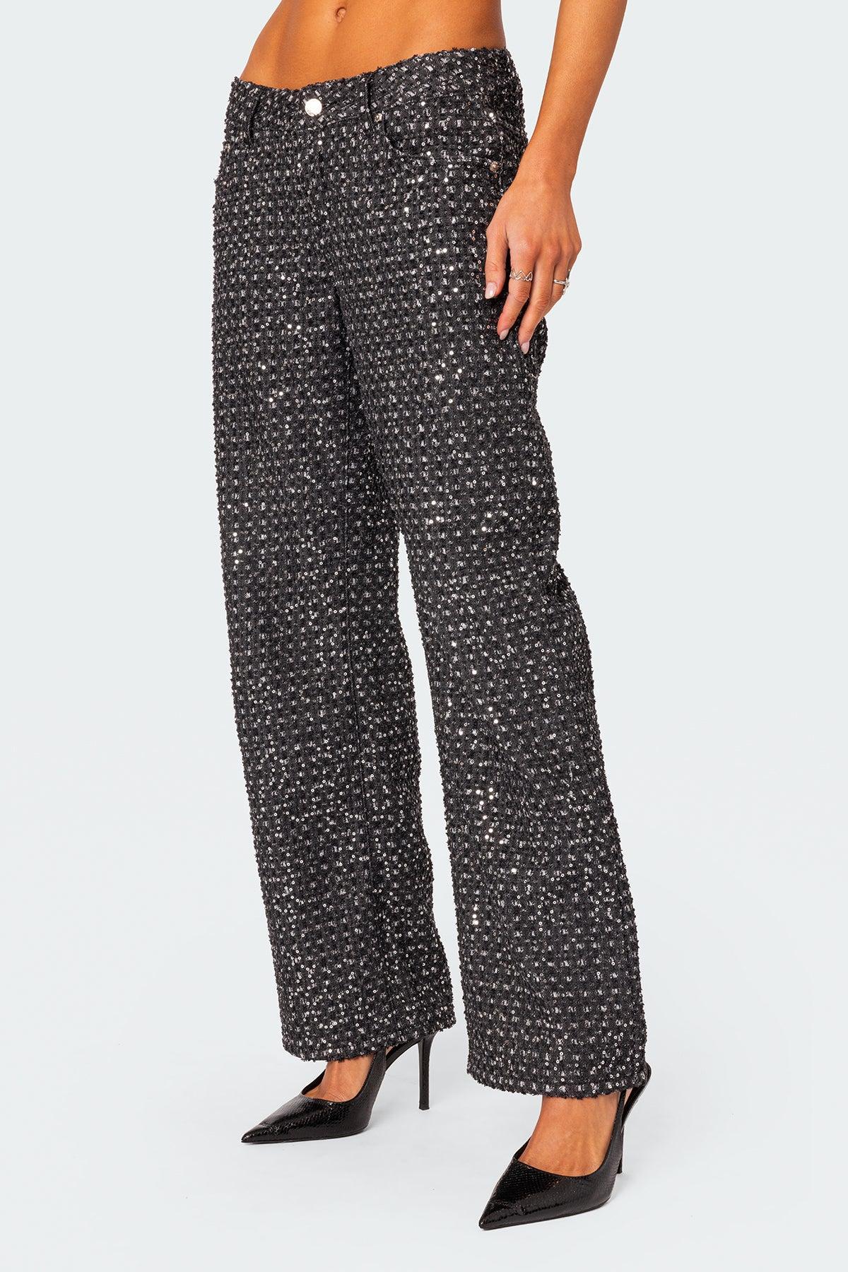 Nyah Sequin Loose Fit Jeans Product Image