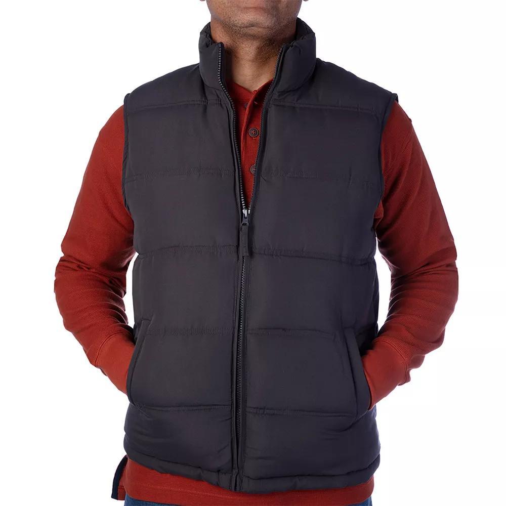 Men's Smith's Workwear Double Insulated Puffer Vest, Size: XL, Dark Red Product Image