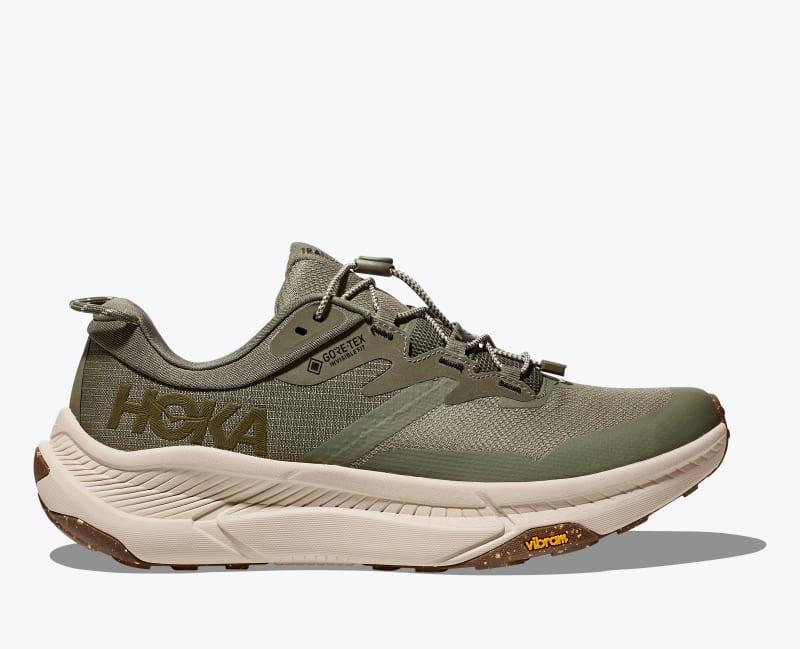 HOKA Mens Transport GTX Shoes in Frost/Gold, Size 8.5 Product Image