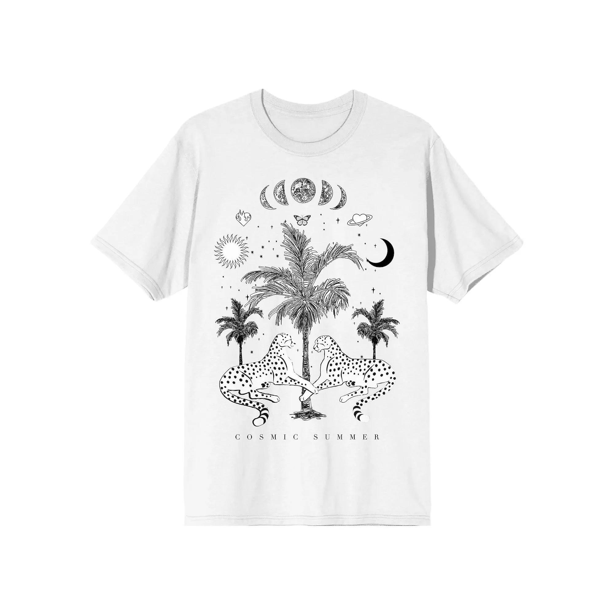 Men's Cosmic Summer Graphic Tee, Size: Large, White Product Image