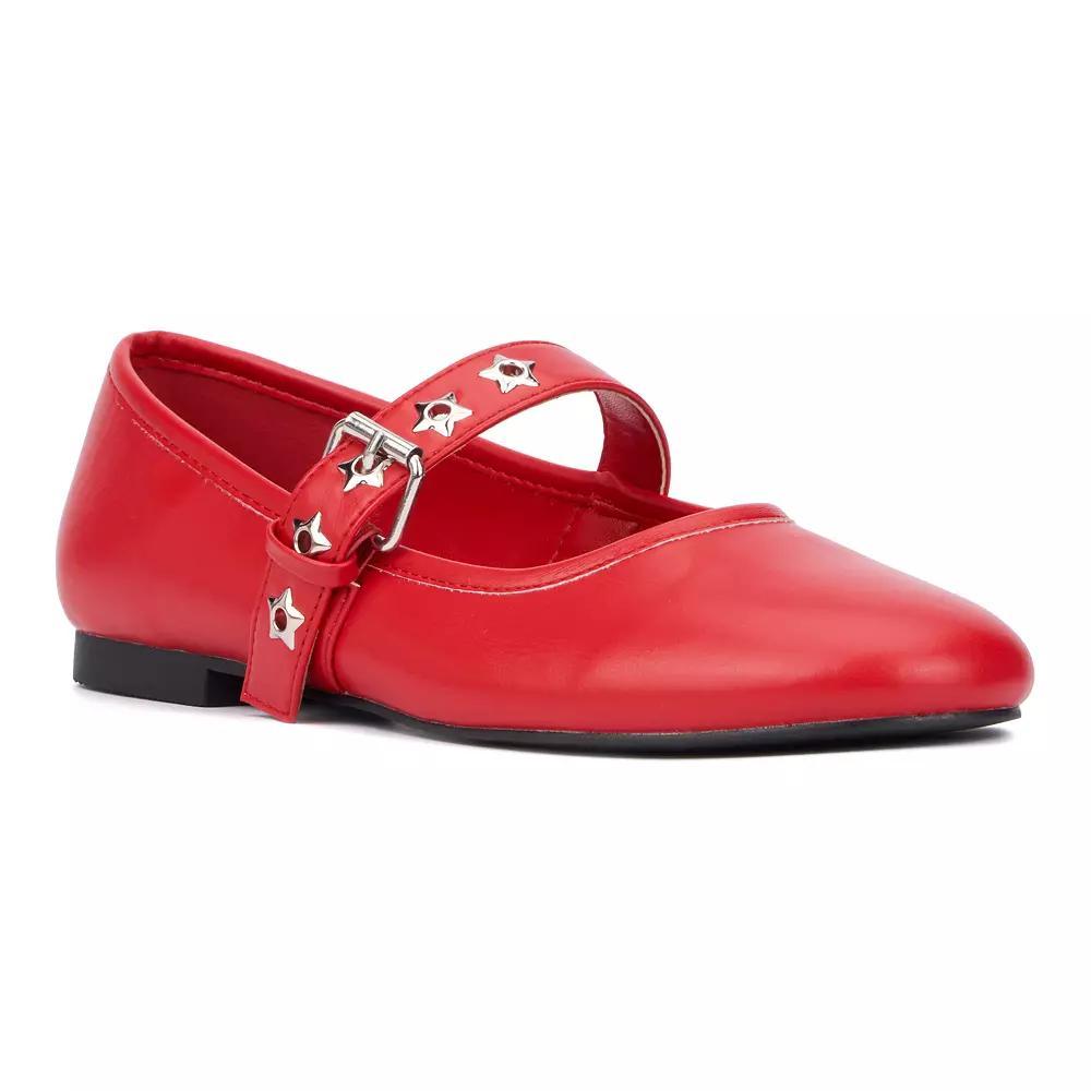 Olivia Miller Element Women's Maryjane Flats, Size: 6.5, Red Product Image