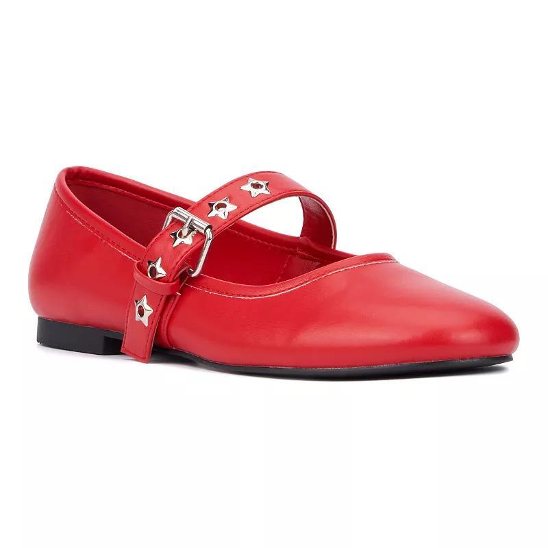 Olivia Miller Element Women's Maryjane Flats, Size: 6.5, Red Product Image