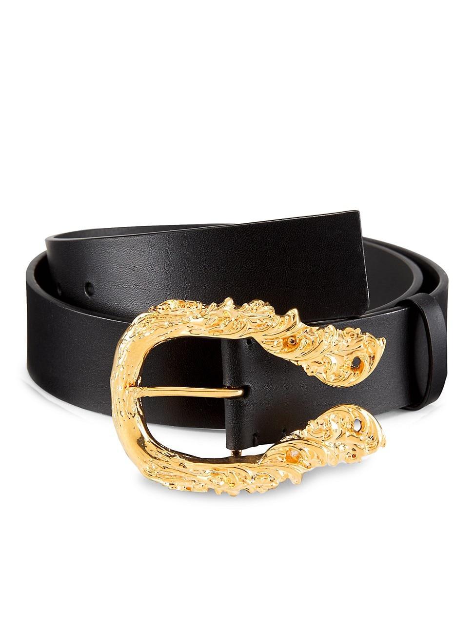 Mens Goldtone Buckle Belt Product Image